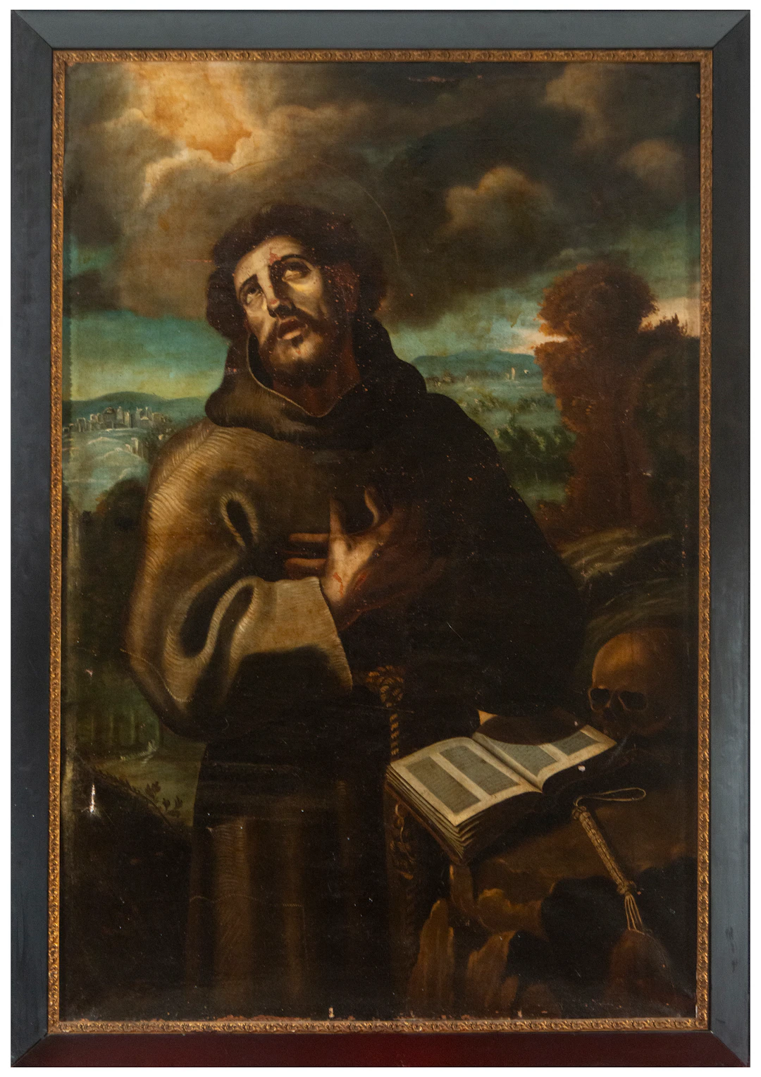 Saint Francis of Assisi in prayer – Spanish School of Peter of Orrente