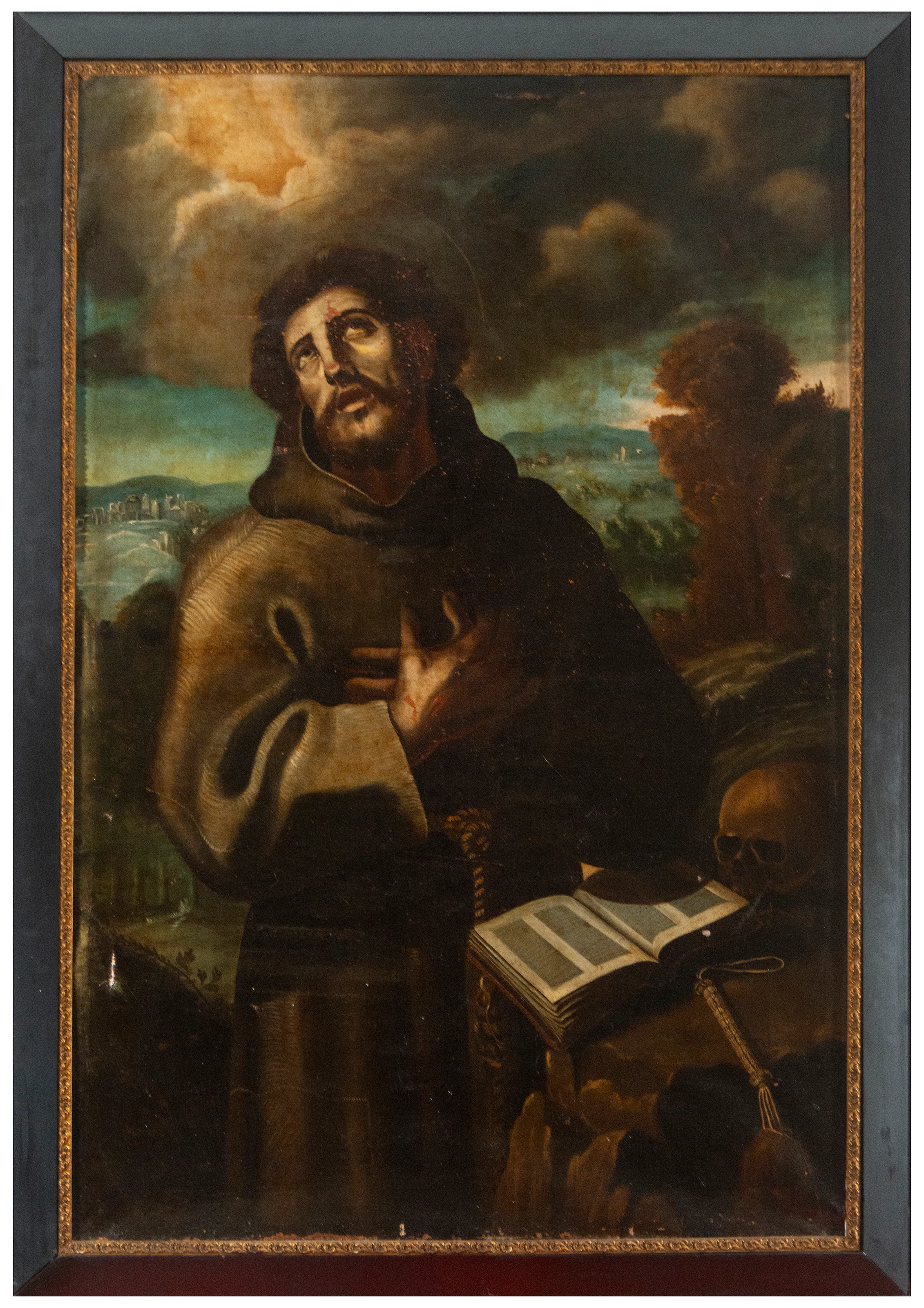 Saint Francis of Assisi in prayer – Spanish School of Peter of Orrente