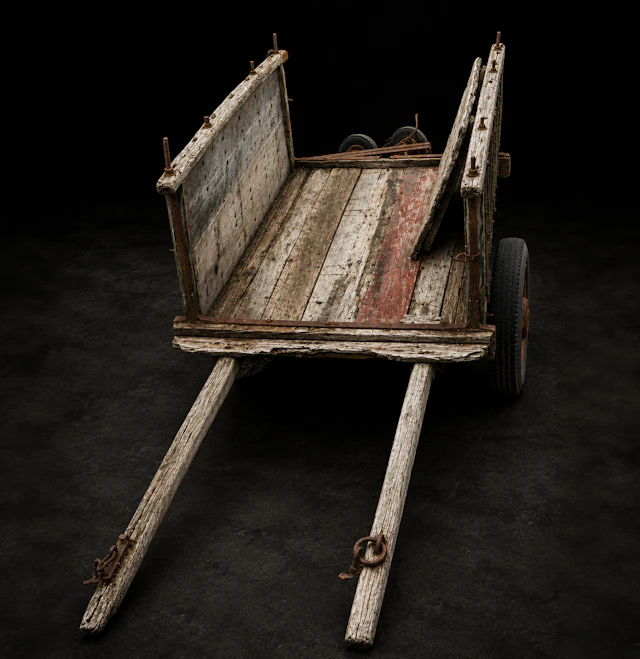 Traditional Castilian cart, Spanish Popular School, 19th century