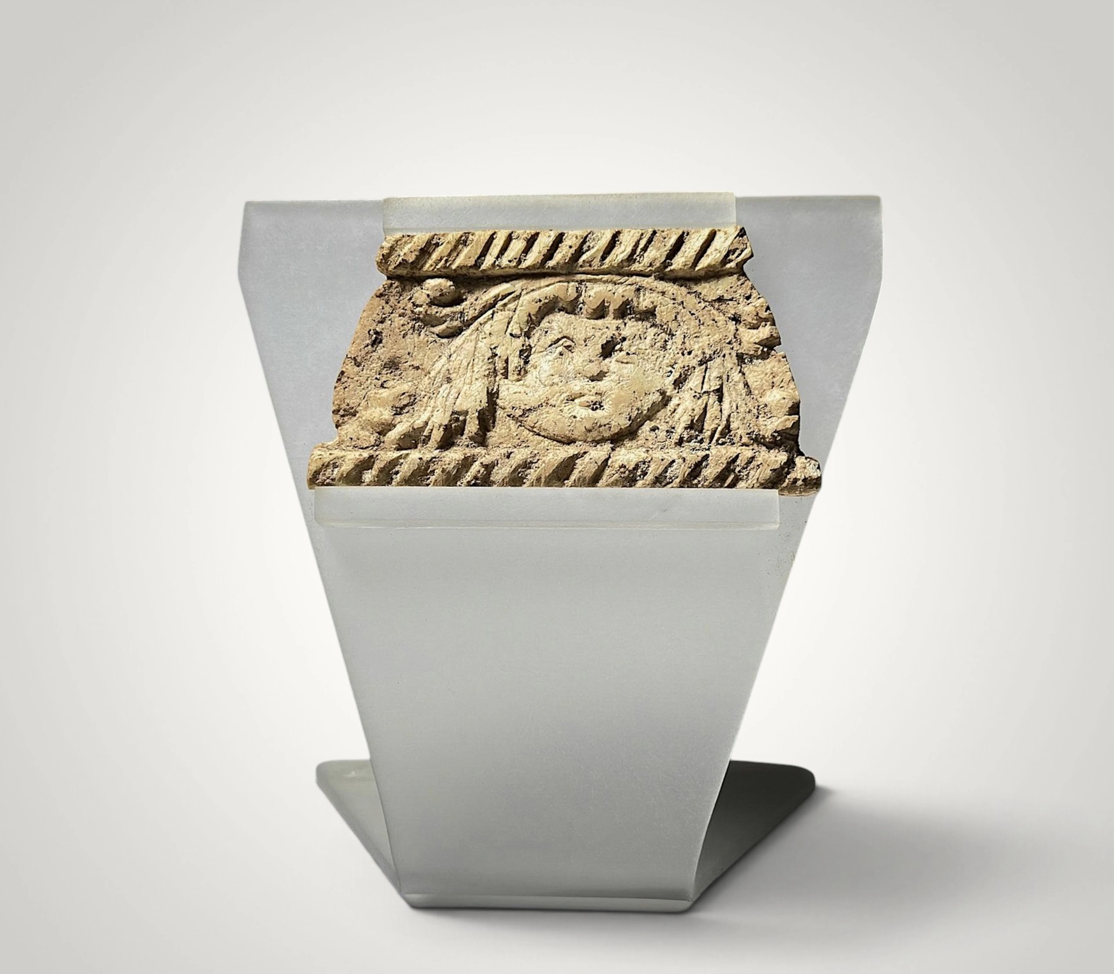 Fragment of carved bone with representation of Eros, Roman culture