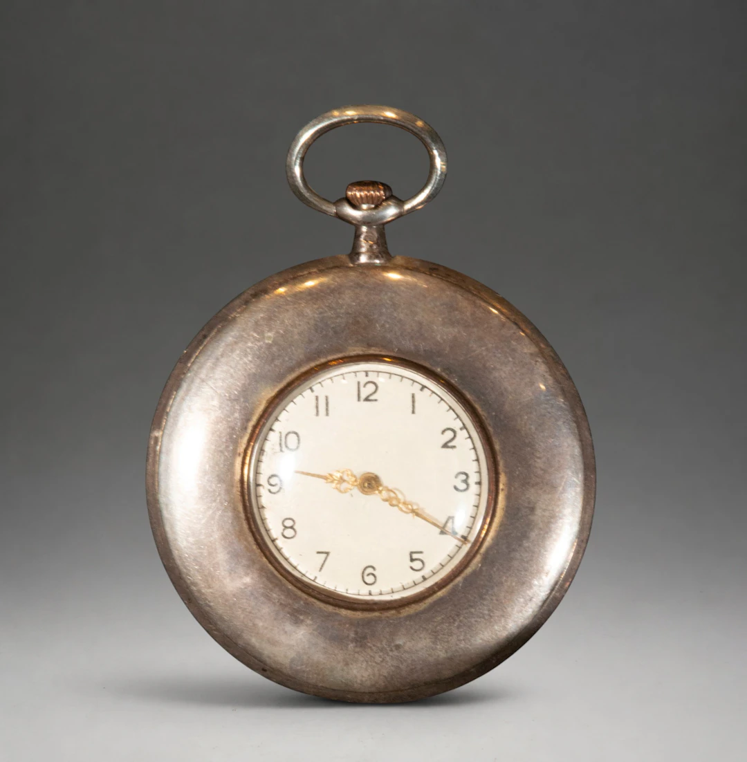 Pocket watch with enamel dial and Arabic numerals