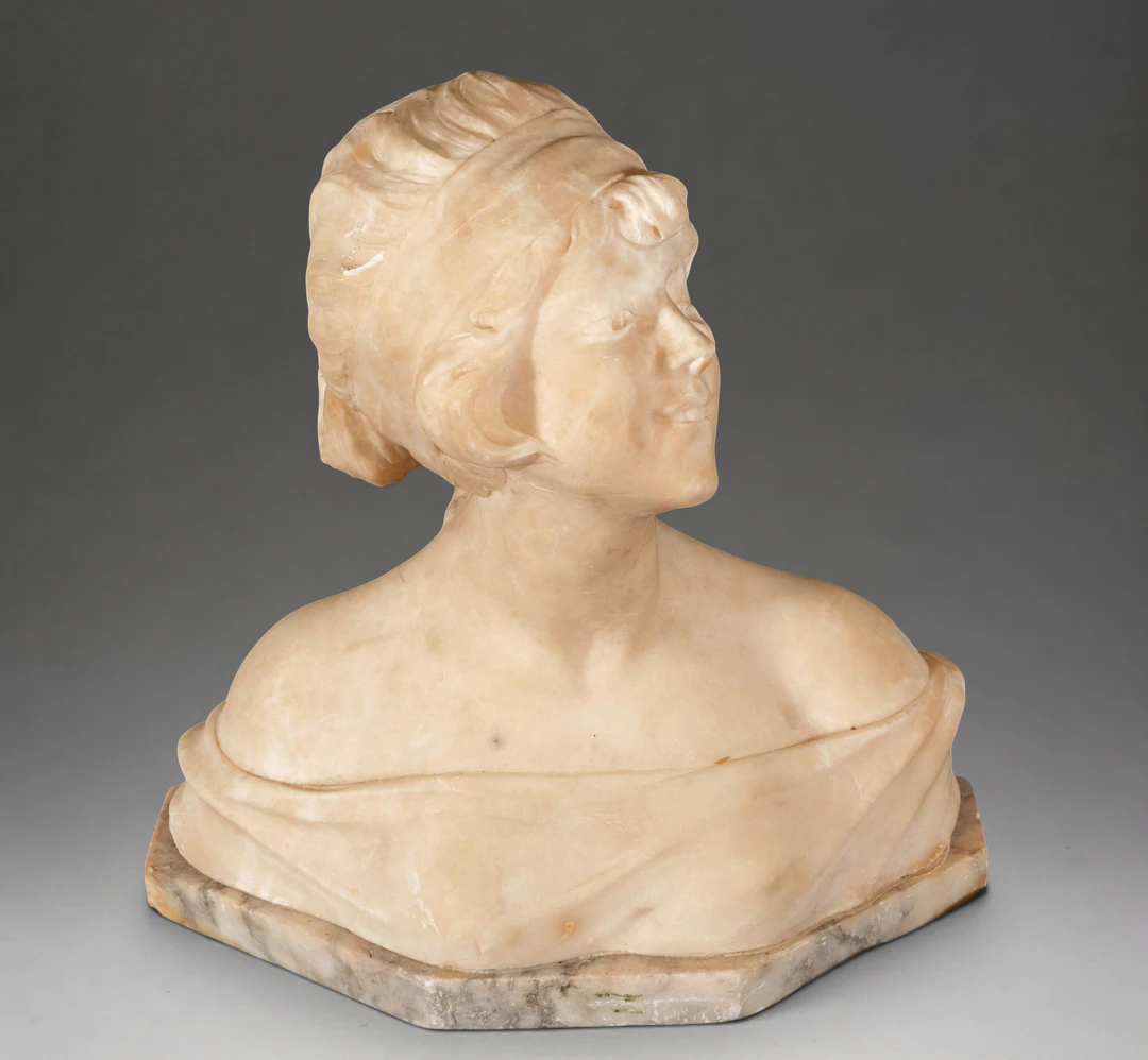 Bust of a young lady with her hair up – Italian School – late 19th