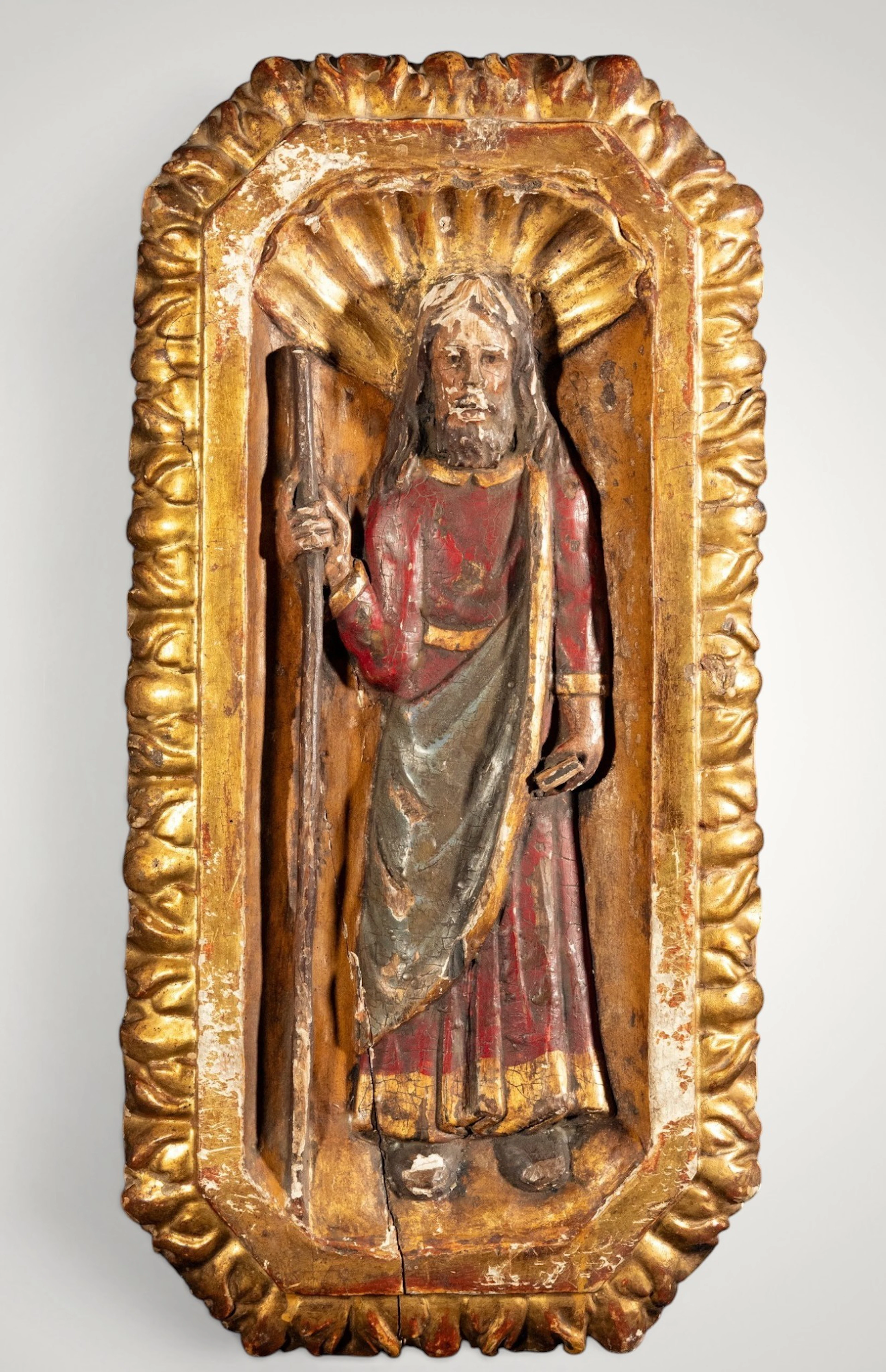 Late Gothic relief of Saint John the Baptist, 16th century