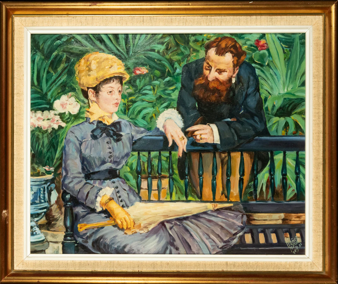 GREENHOUSE SCENE - MANET COPY, 20TH CENTURY