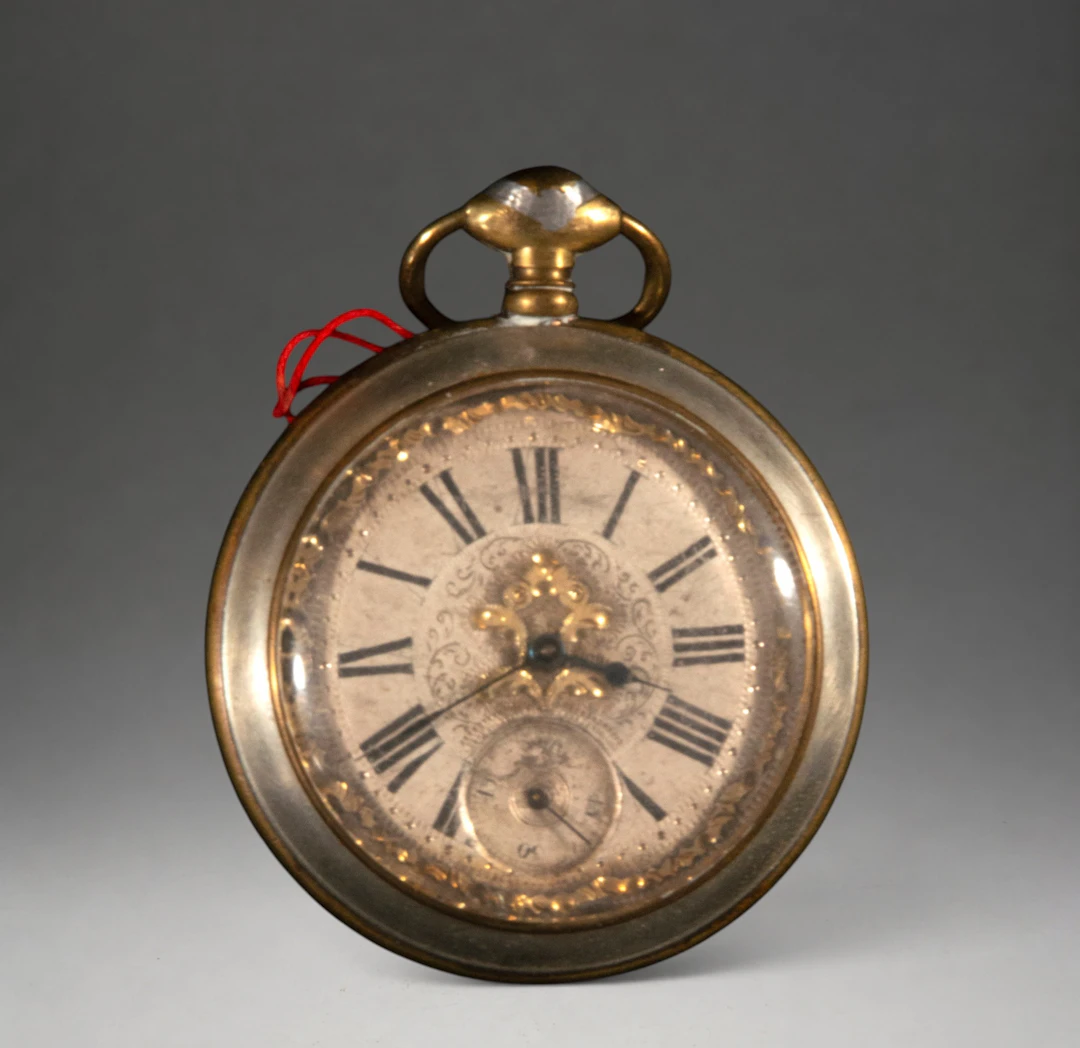 Pocket watch with decorated dial