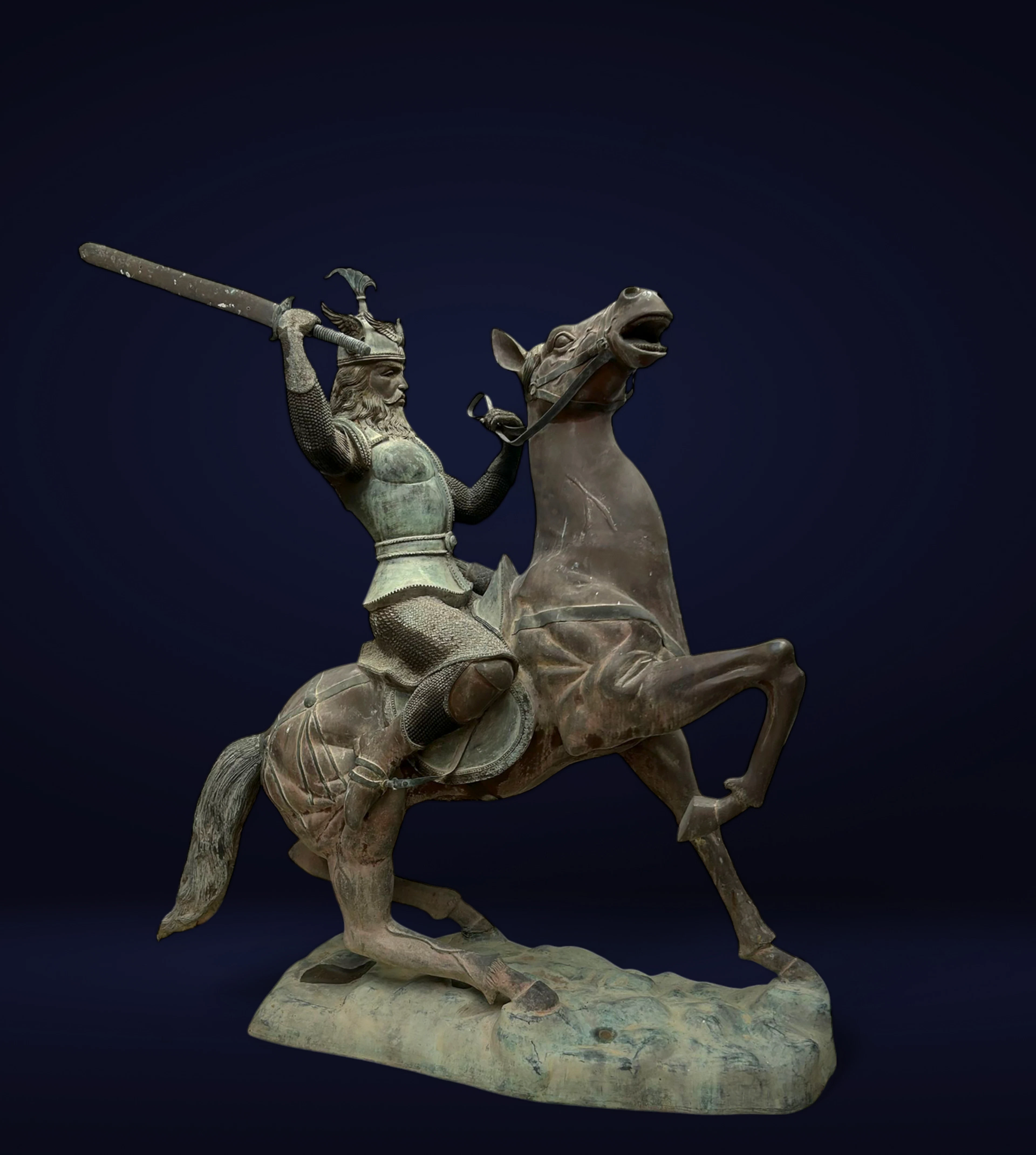 Bronze depicting James I the Conqueror, Spain, 19th century