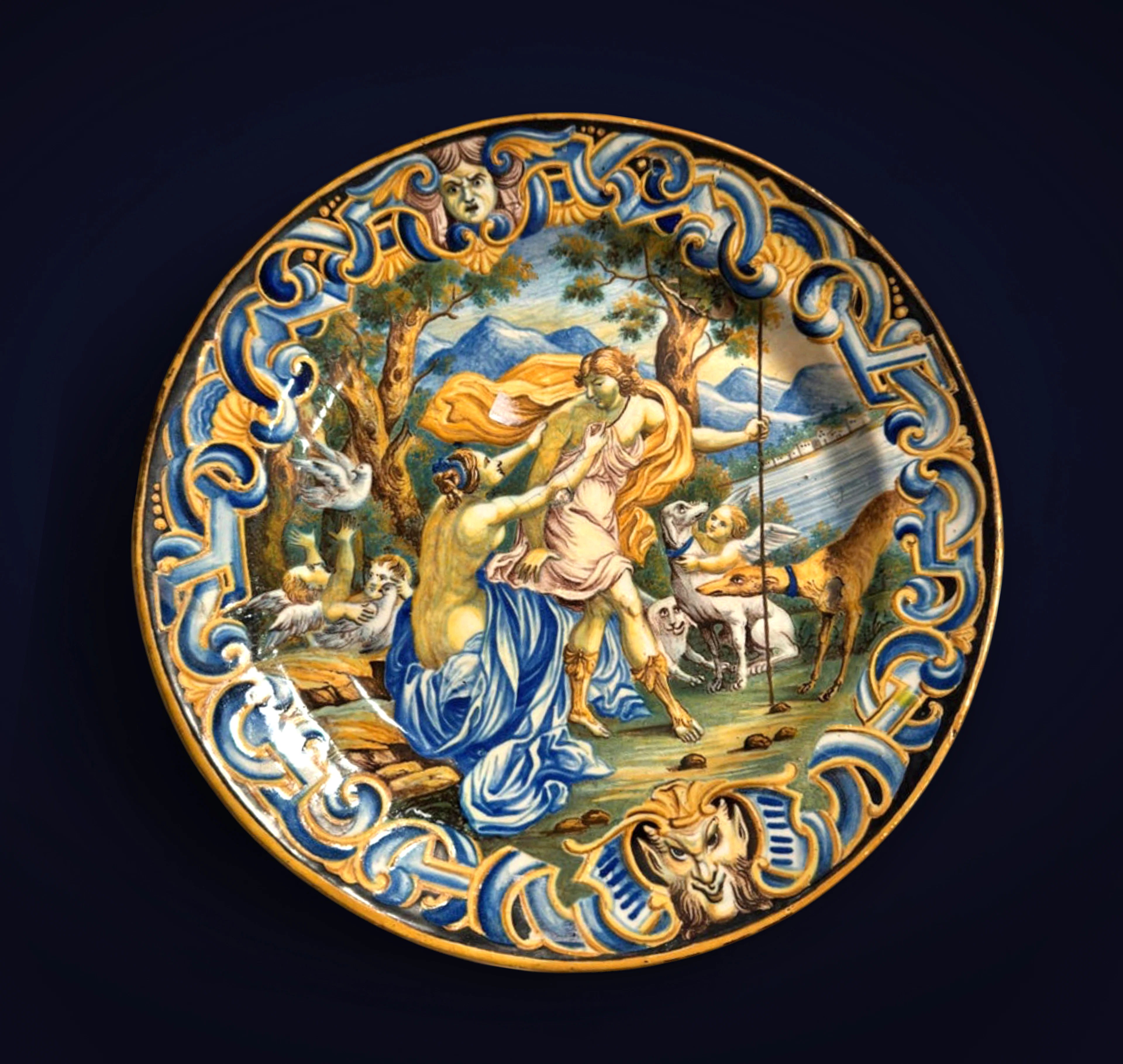 Beautiful 19th century Italian ceramic plate