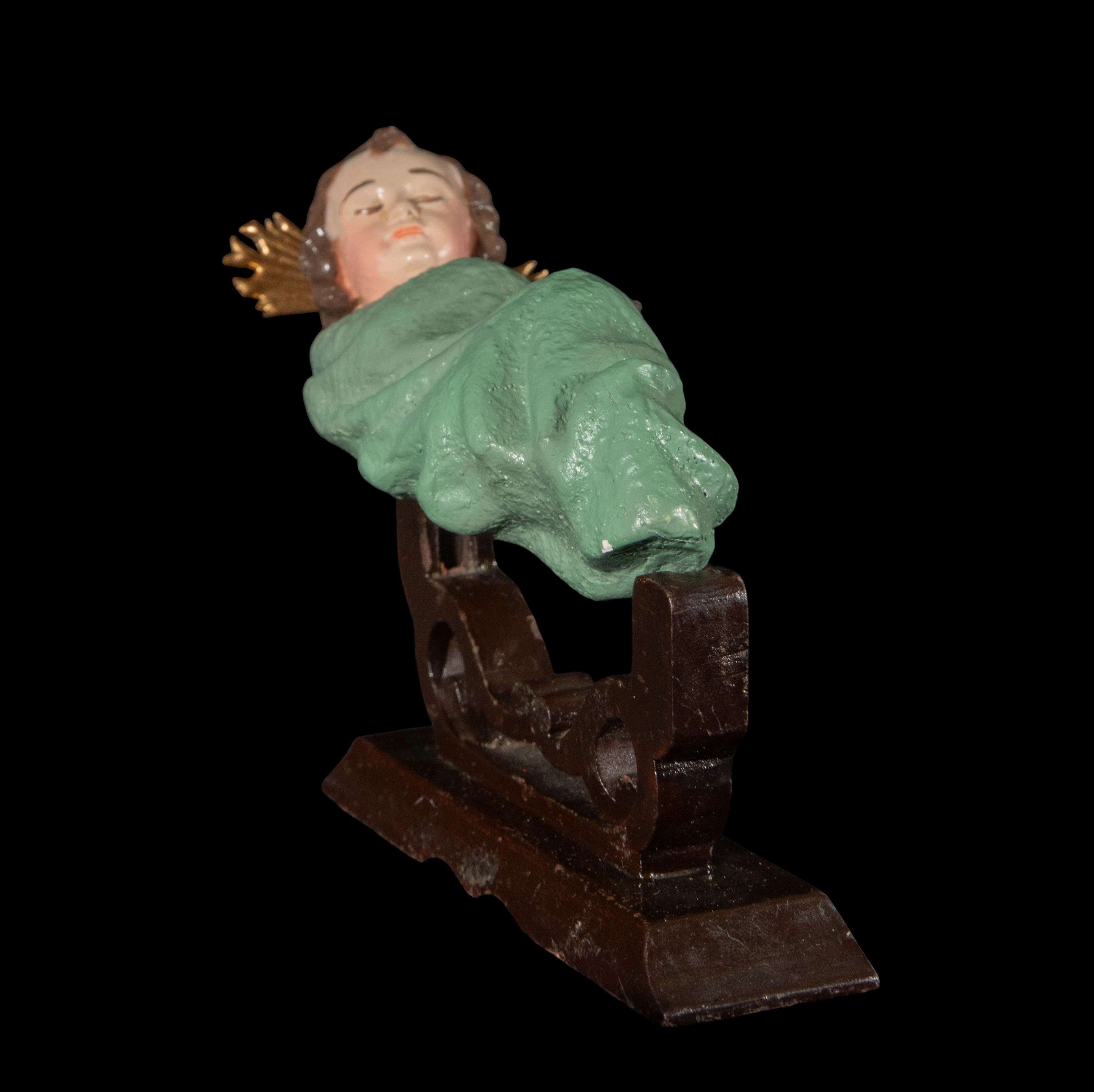 Little Baby Jesus with a green cloak, 20th century