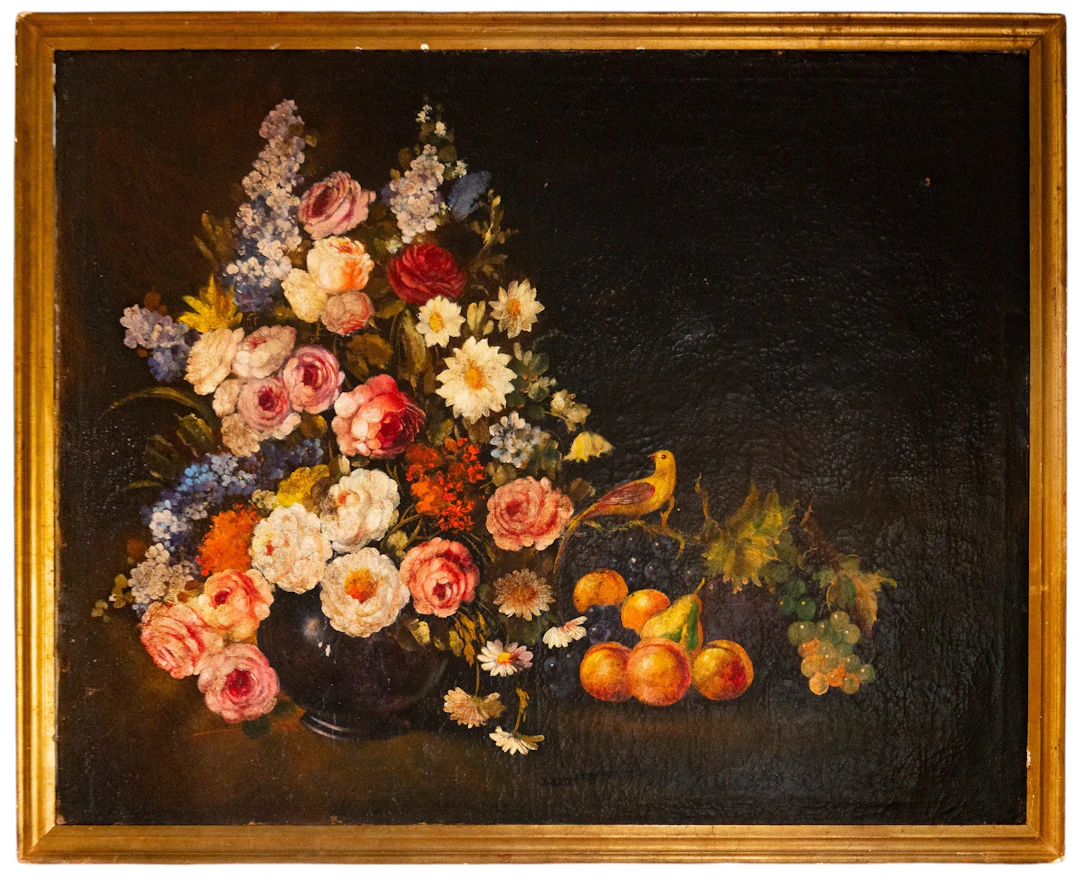 Decorative Still Life with Flowers – Italian School – 18th Century