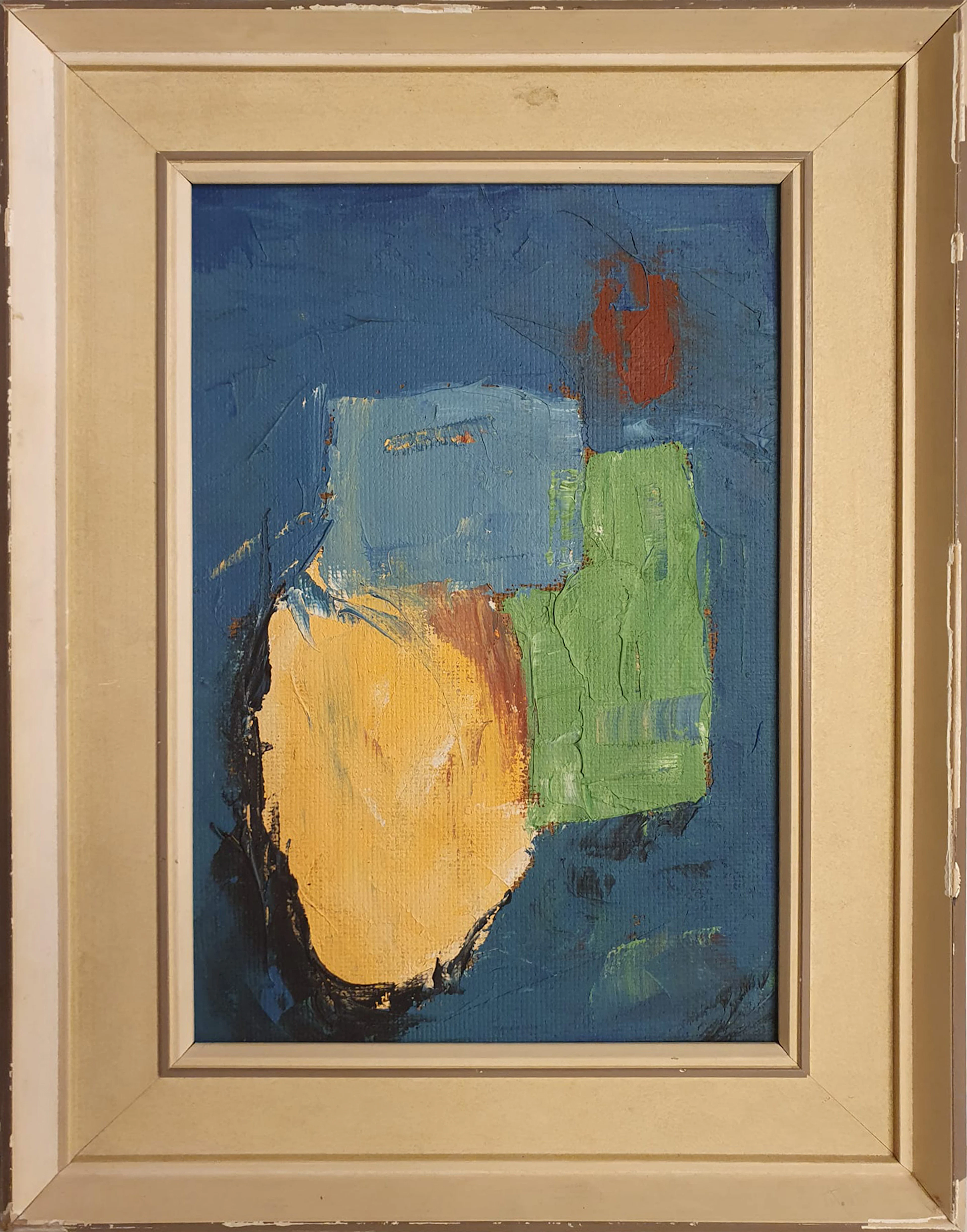 Expressionist oil painting Art Deco period, on tablex, signed