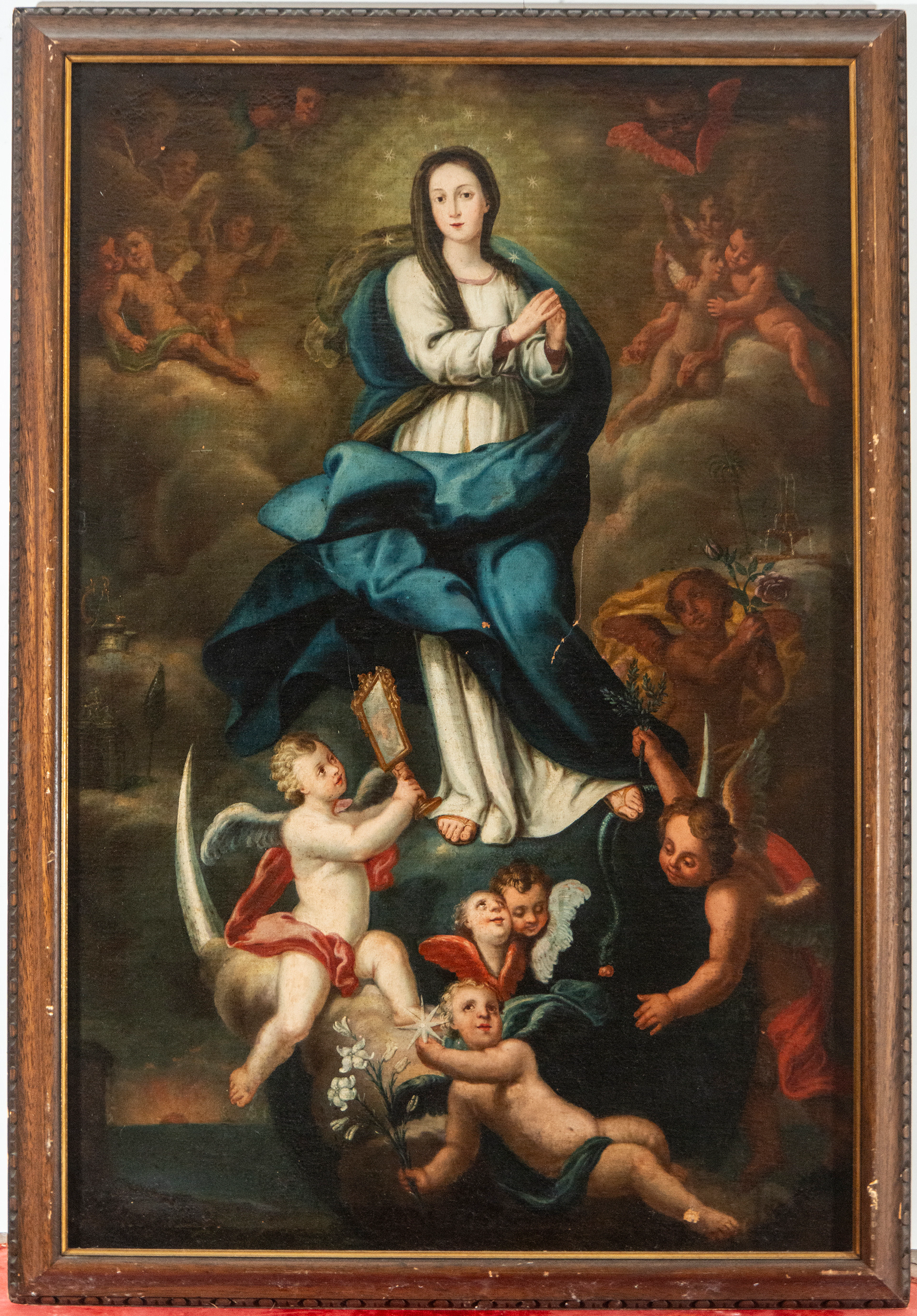 Large Immaculate Conception with Angels – Italian School – 18th Century