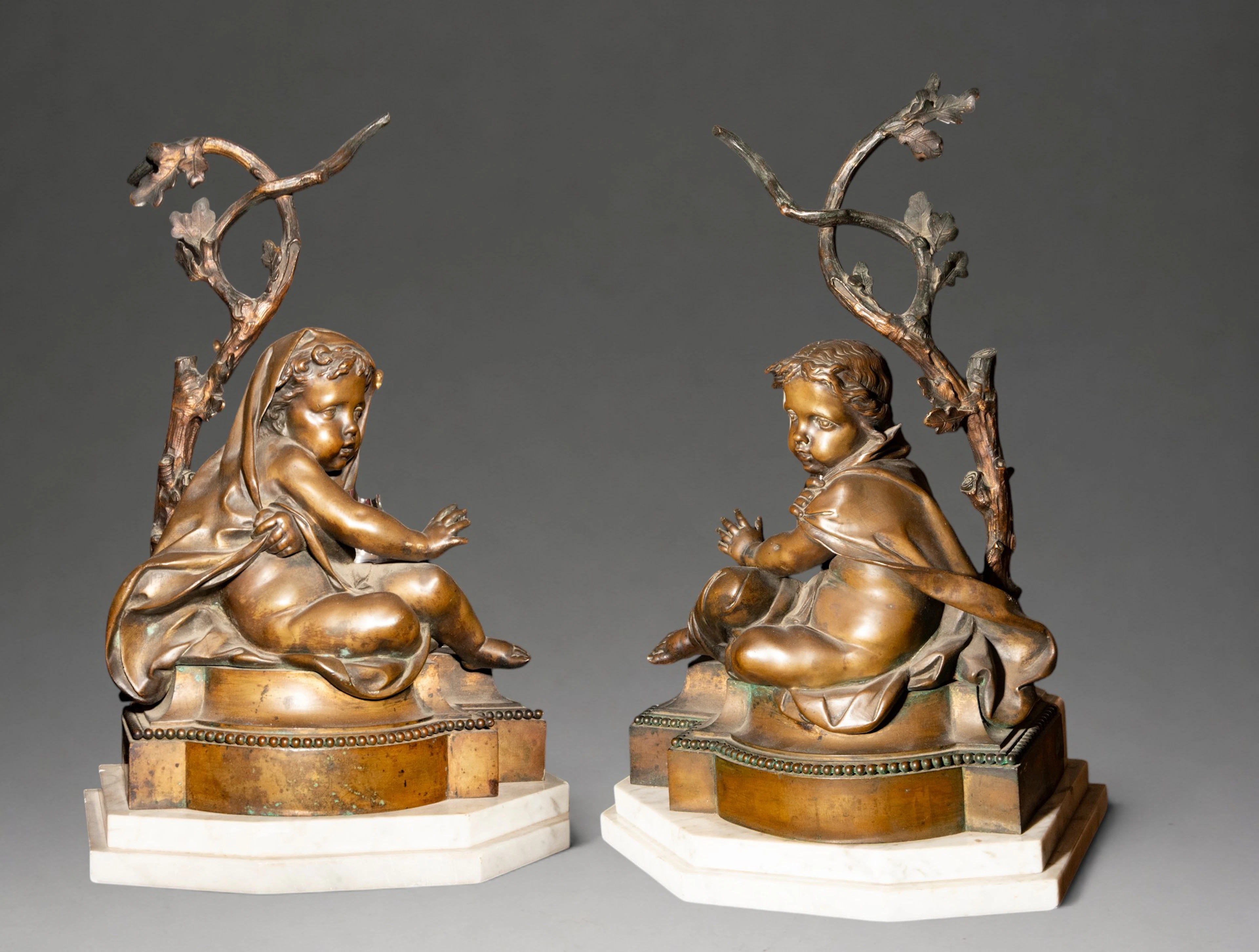 IMPORTANT BRONZE MOORILLS ATTRIBUTED TO CLODION, CLAUDE MICHIEL (1738