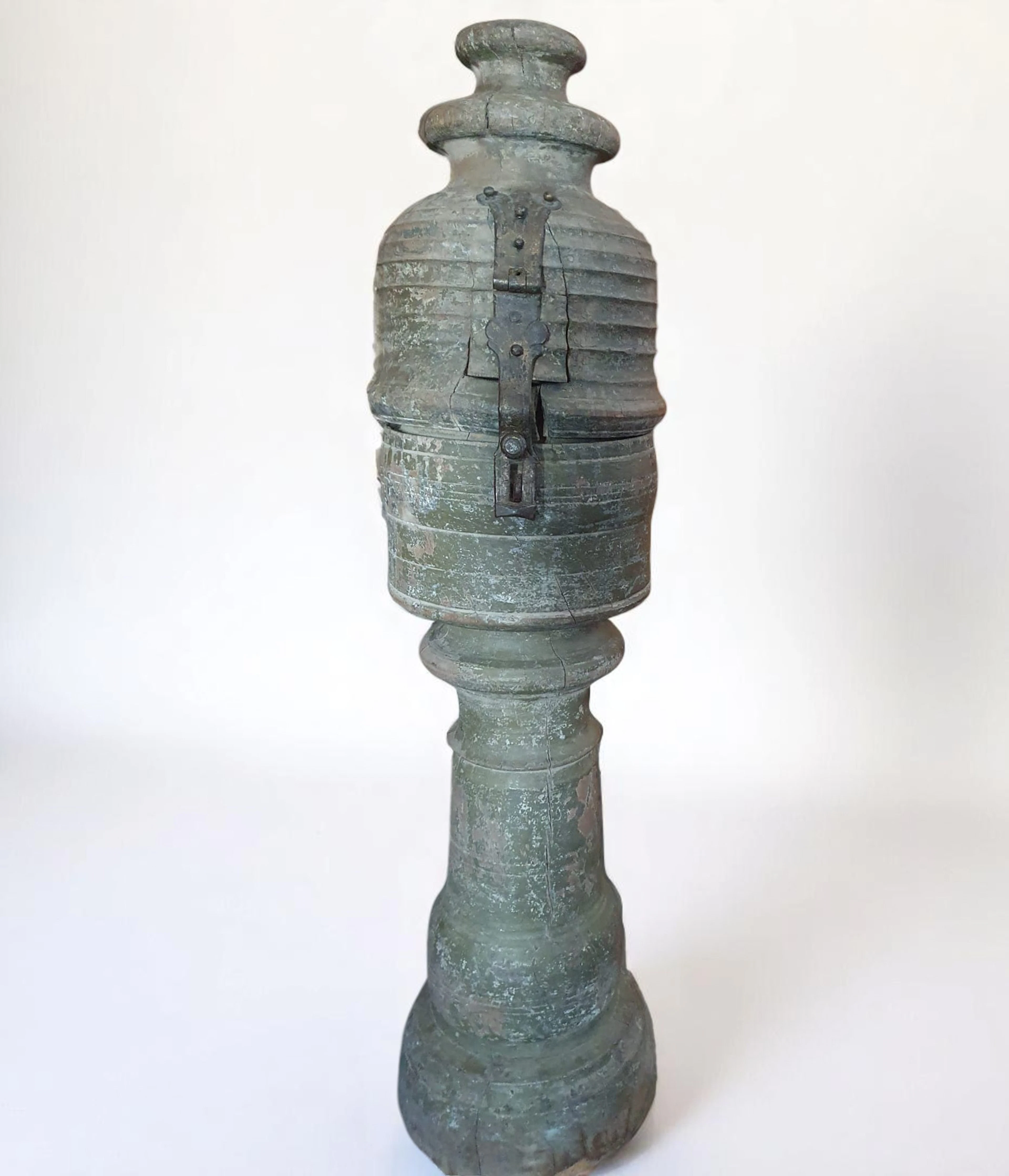 Very rare Medieval "opferstock" Alms Post from the 13th - 14th century