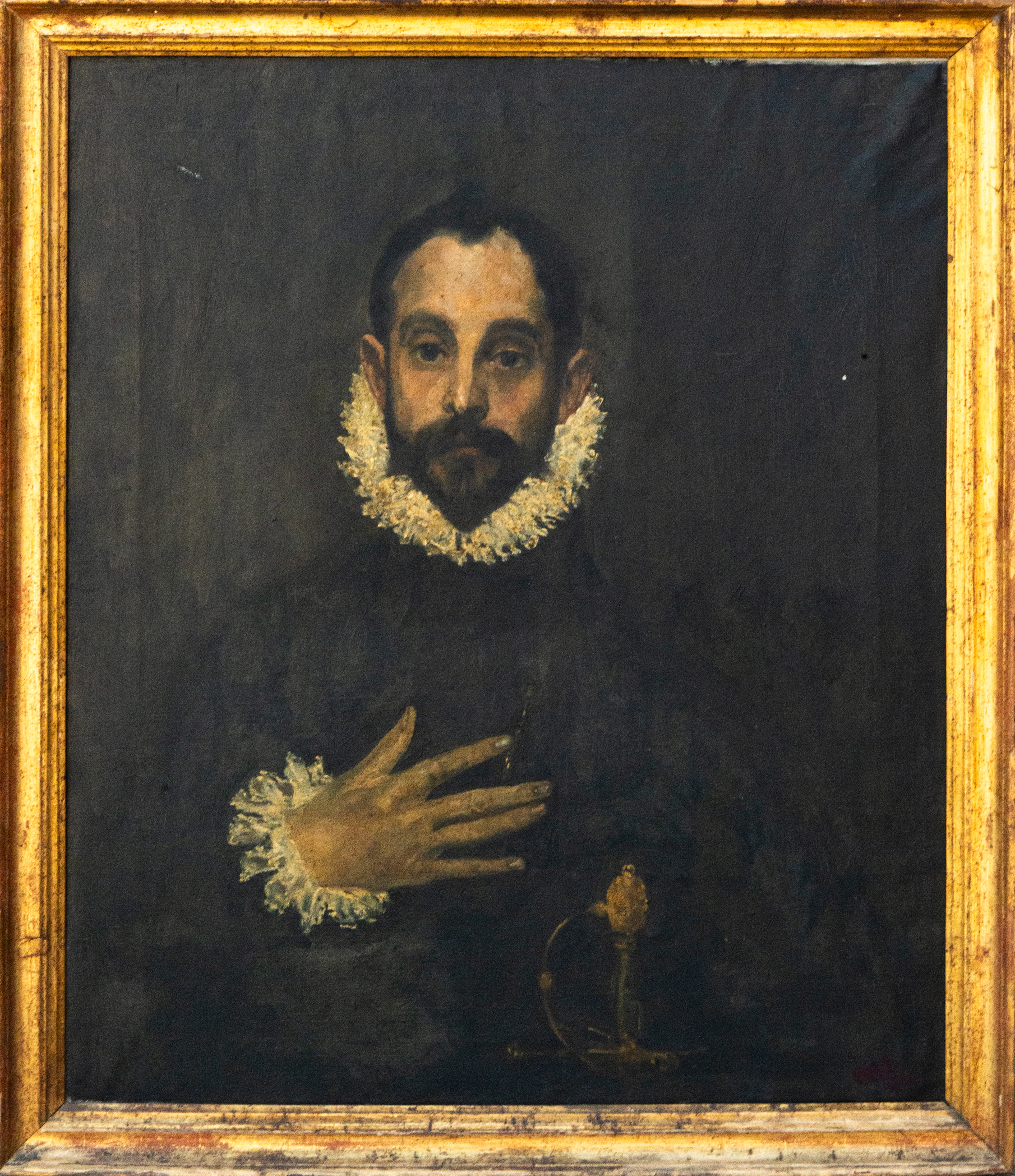 Follower of El Greco – Gentleman with Hand on Chest