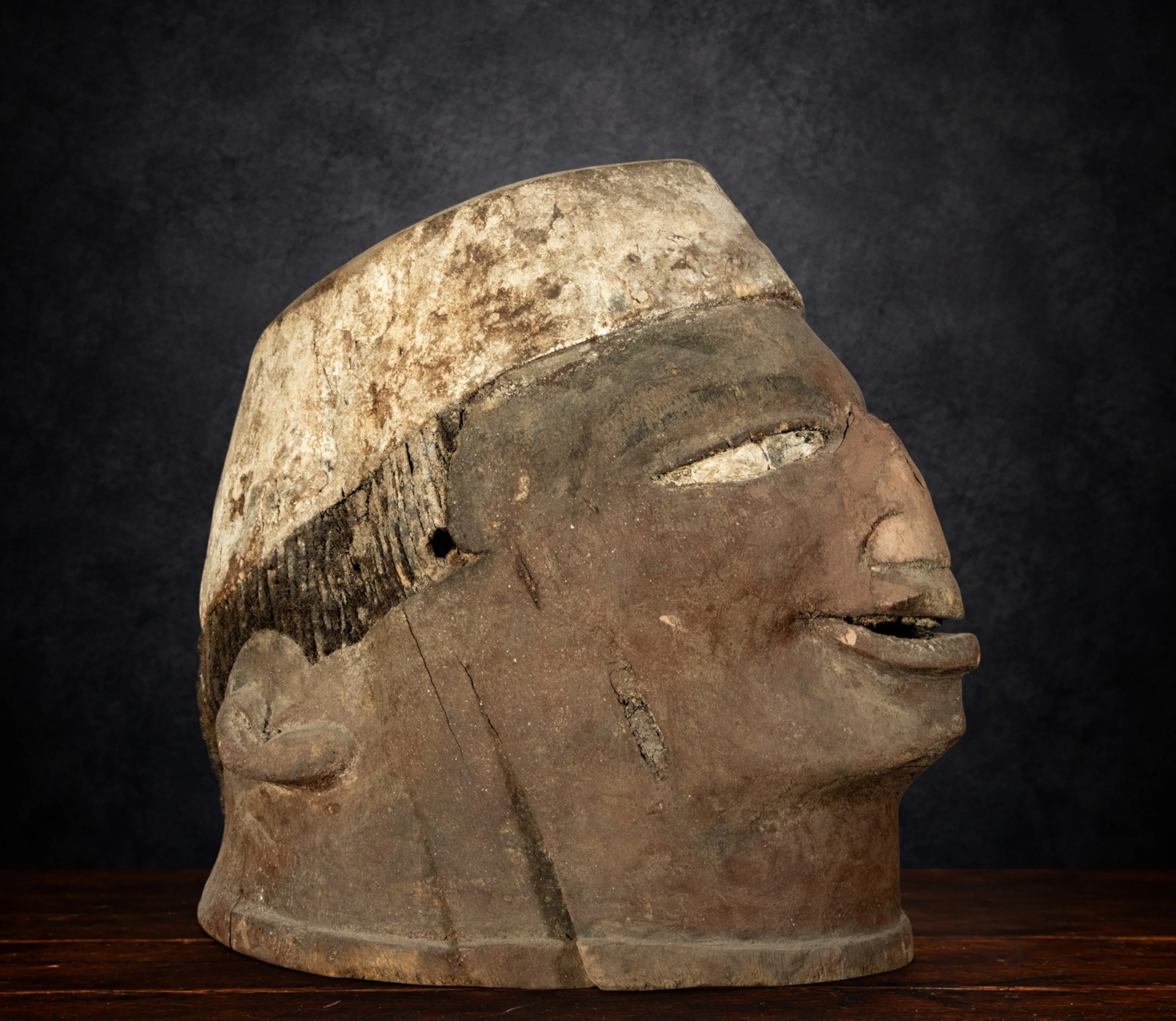 African Art - Lypic Anthropomorphic Mask Makonde Tanzania