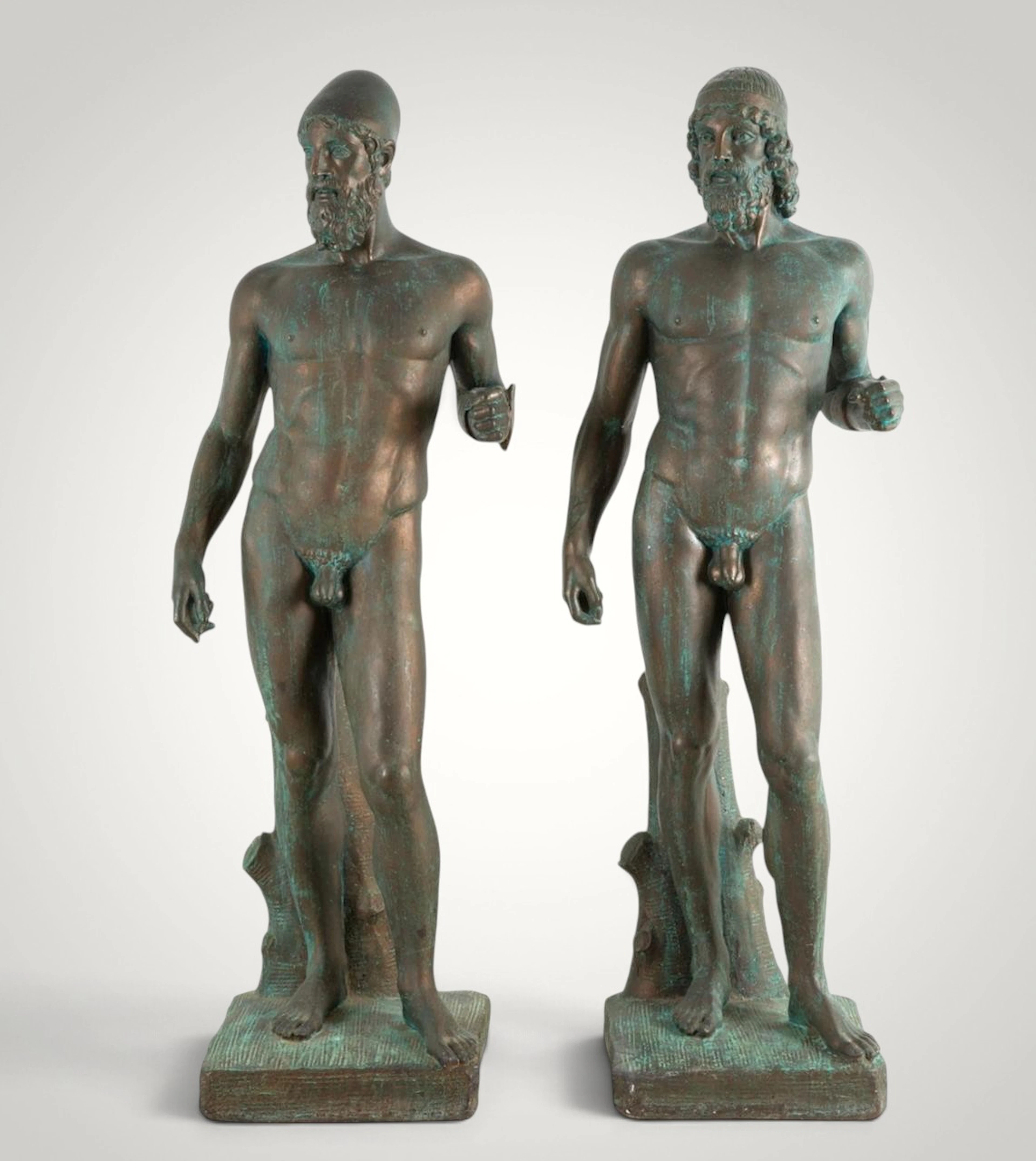 Pair of Riace Warriors, based on models from Antiquity – Italian School