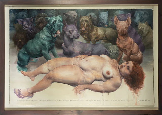 "The woman who loved dogs", Roberto Fabelo (Camaguey, Cuba, 1950)