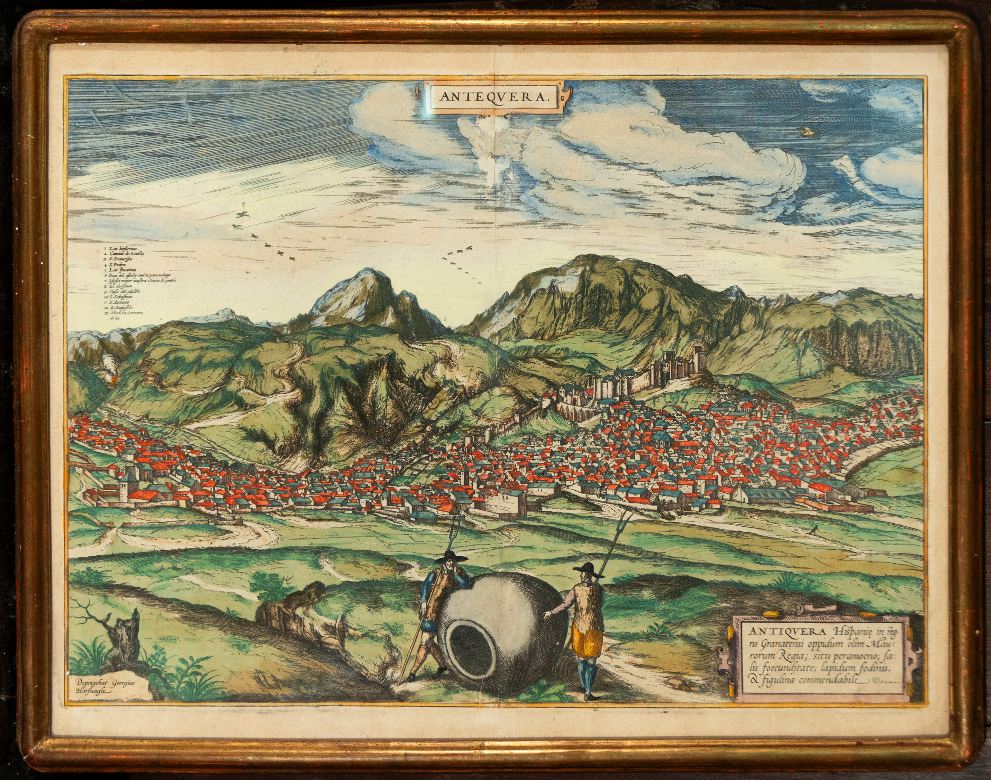 View of Antequera – Frans Hogenberg after Joris Hoefnagel – model from 1575