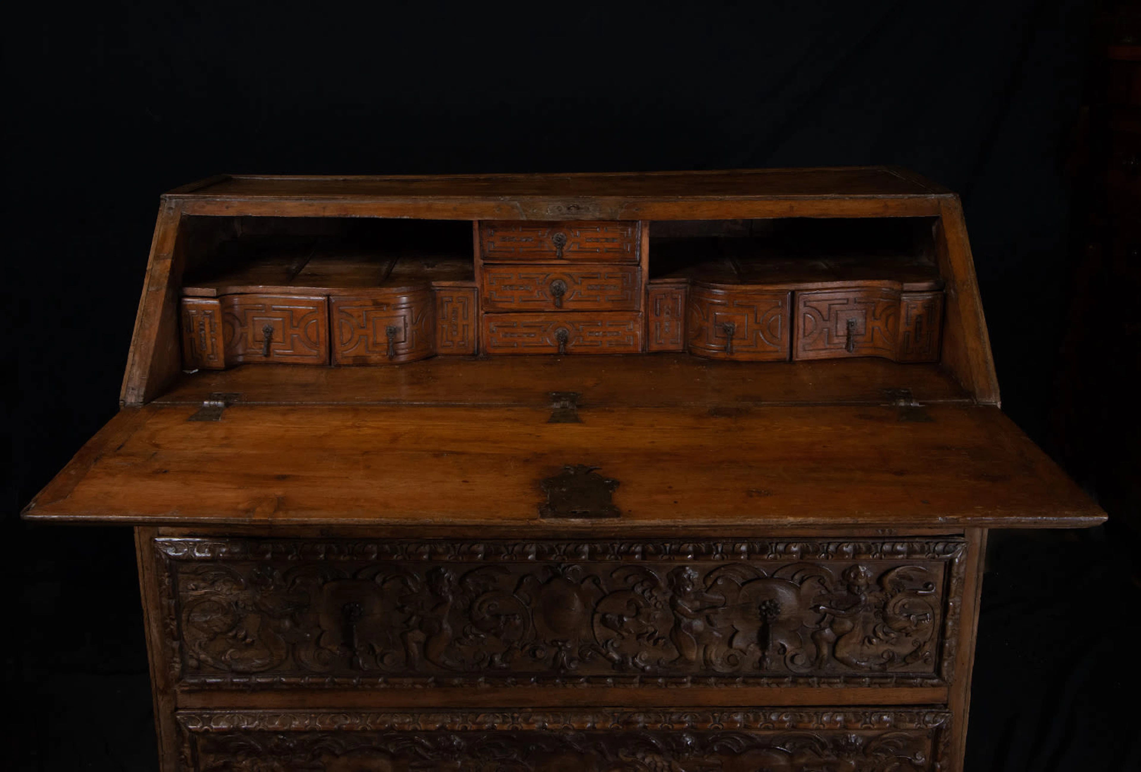 Exceptional Plateresque Desk Cabinet, Spanish Renaissance school of