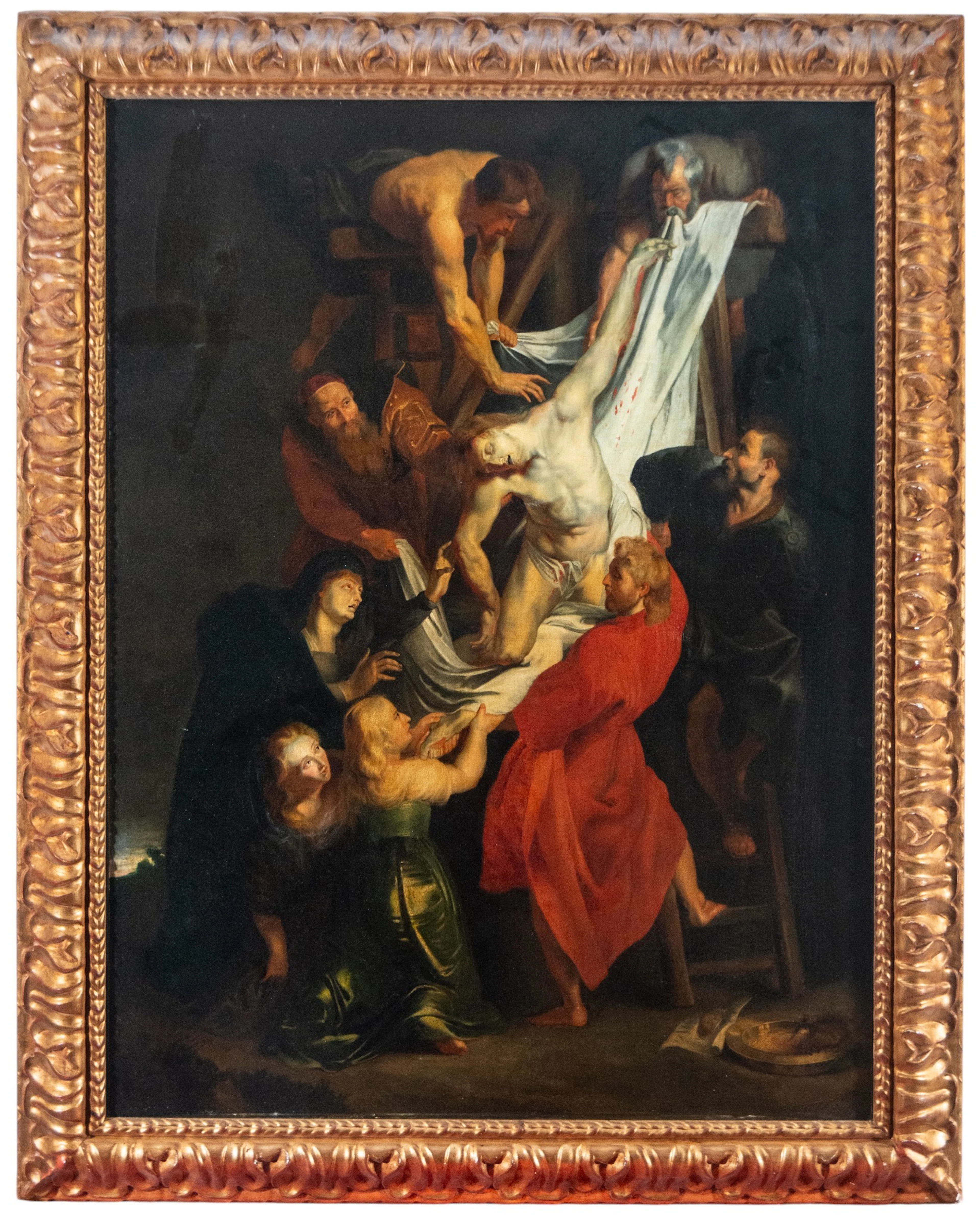 Descent from the Cross, following the style of Peter Paul Rubens –