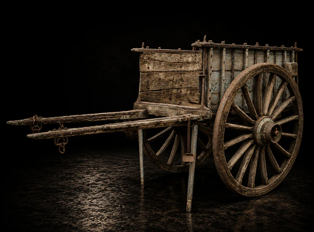 Rural cart with barred sides, Spanish Popular School, 19th Century