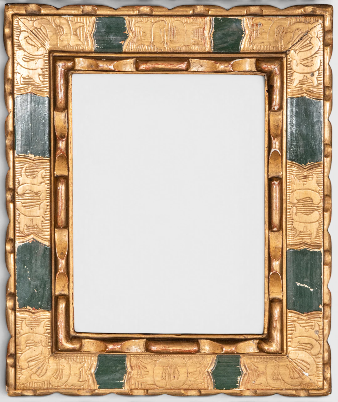 Gilded frame with green trim – 19th century