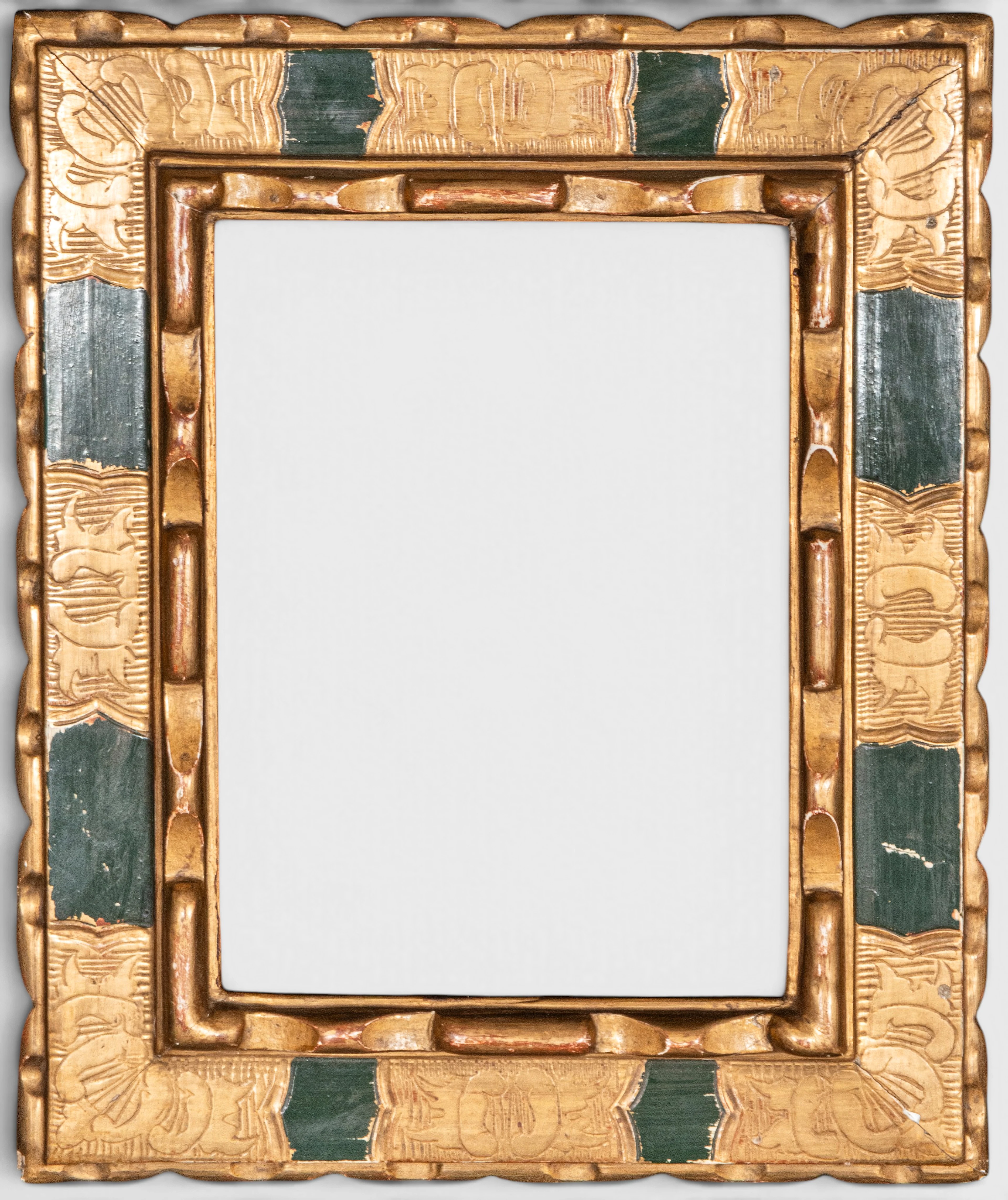 Gilded frame with green trim – 19th century