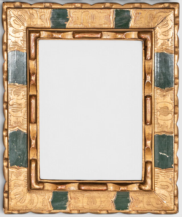 Gilded frame with green trim – 19th century