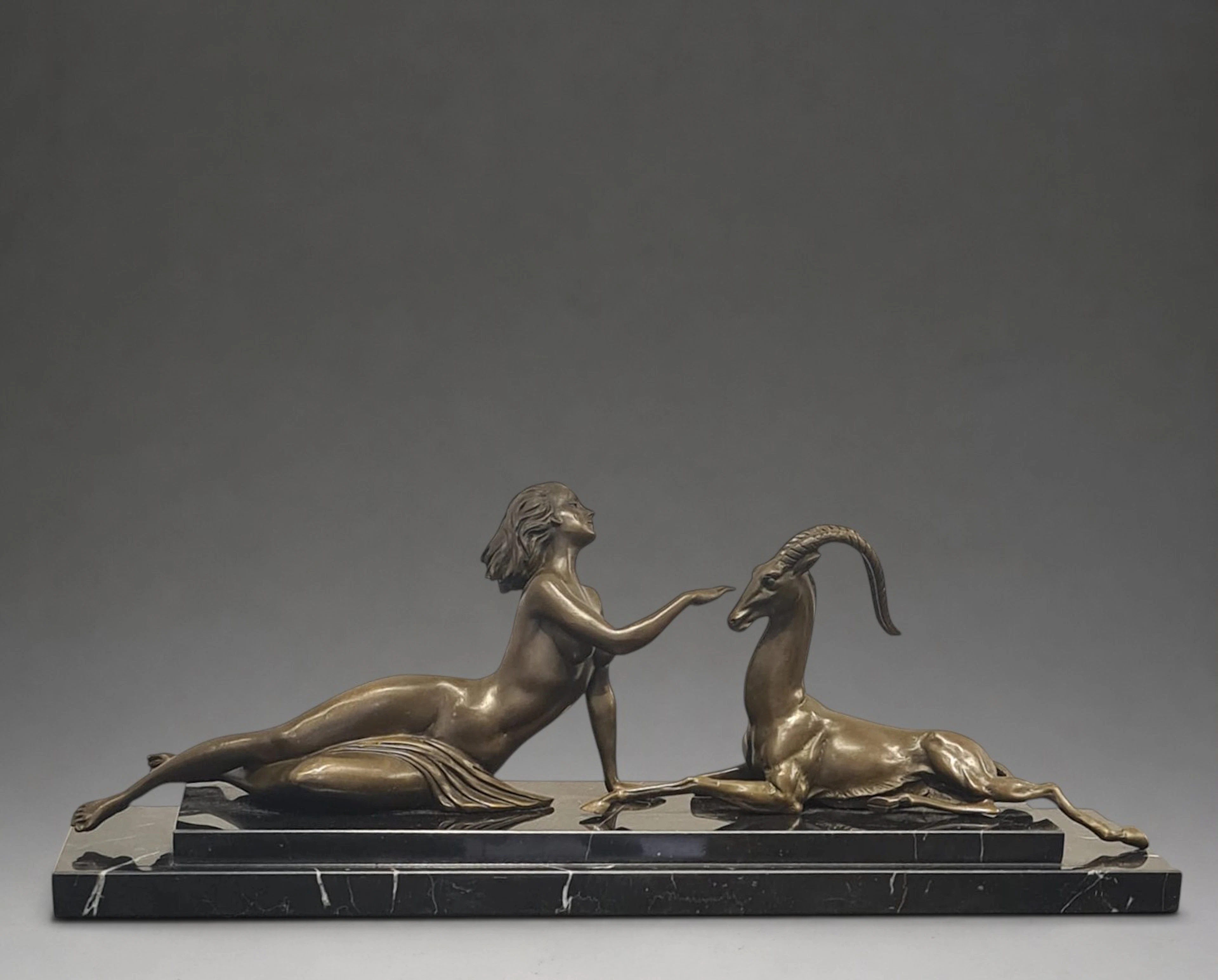 "Seduction" in bronze - Signed Kelety. Alexandre Kelety (1874-1940)