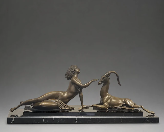 "Seduction" in bronze - Signed Kelety. Alexandre Kelety (1874-1940)