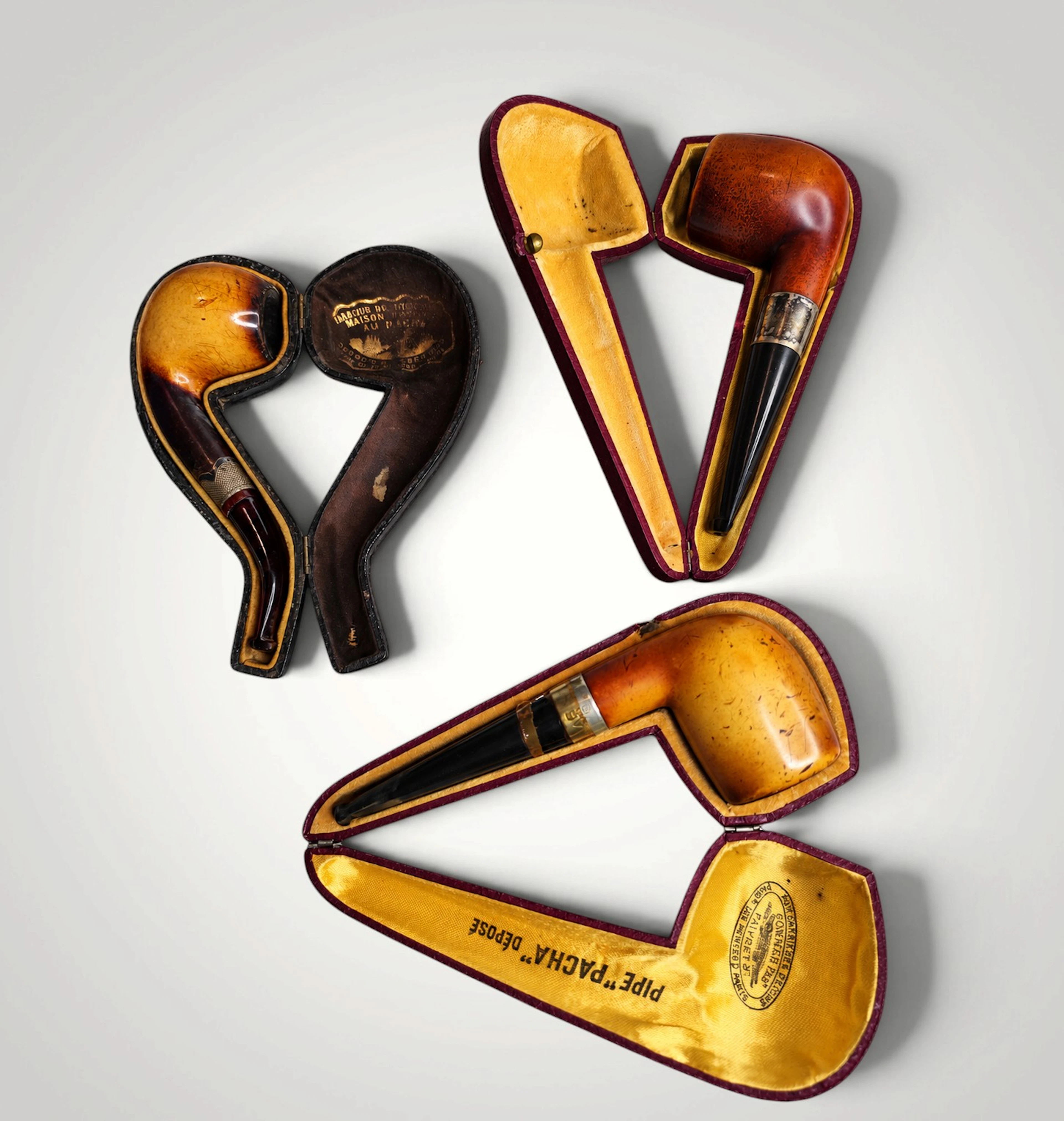 Set of Pacha pipes in a case, 19th-20th centuries