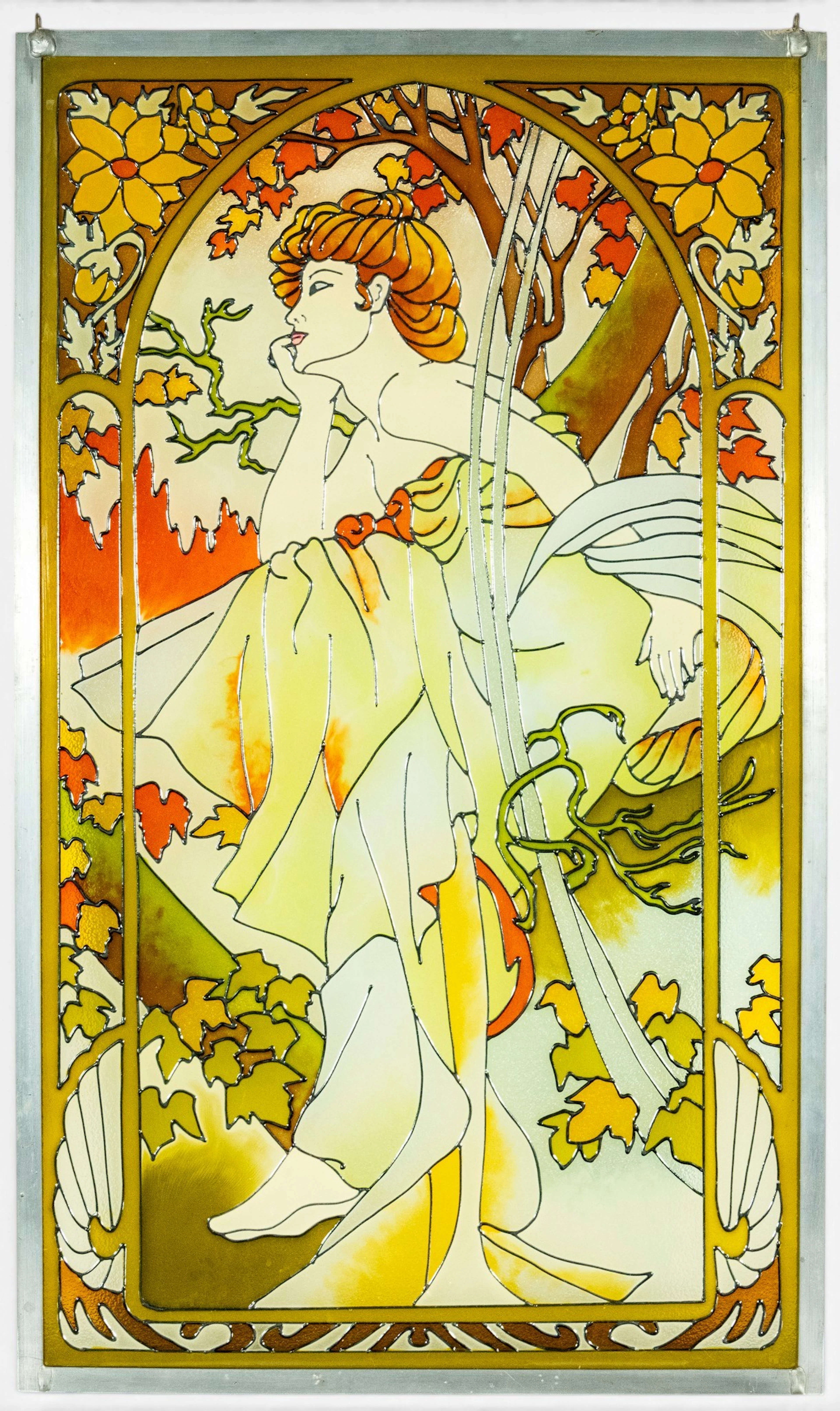 LEADED GLASS - Alfons Mucha (Ivančice, 1860-Prague, 1939)
