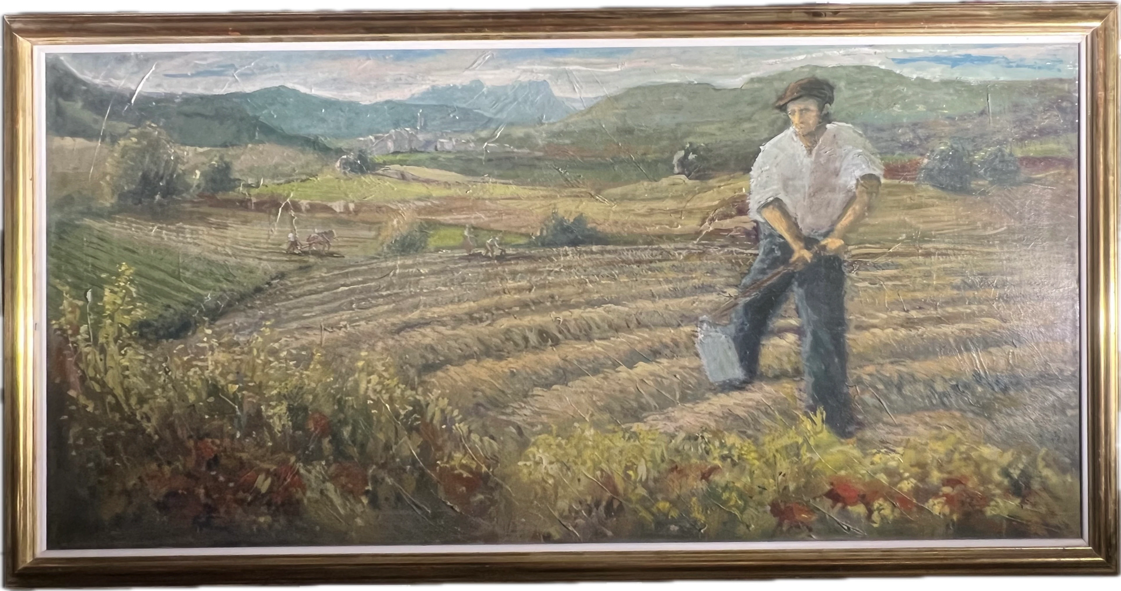 MANUEL DOBLAS (Málaga en 1957) - Monumental Allegory of the Harvest (200x100cm)