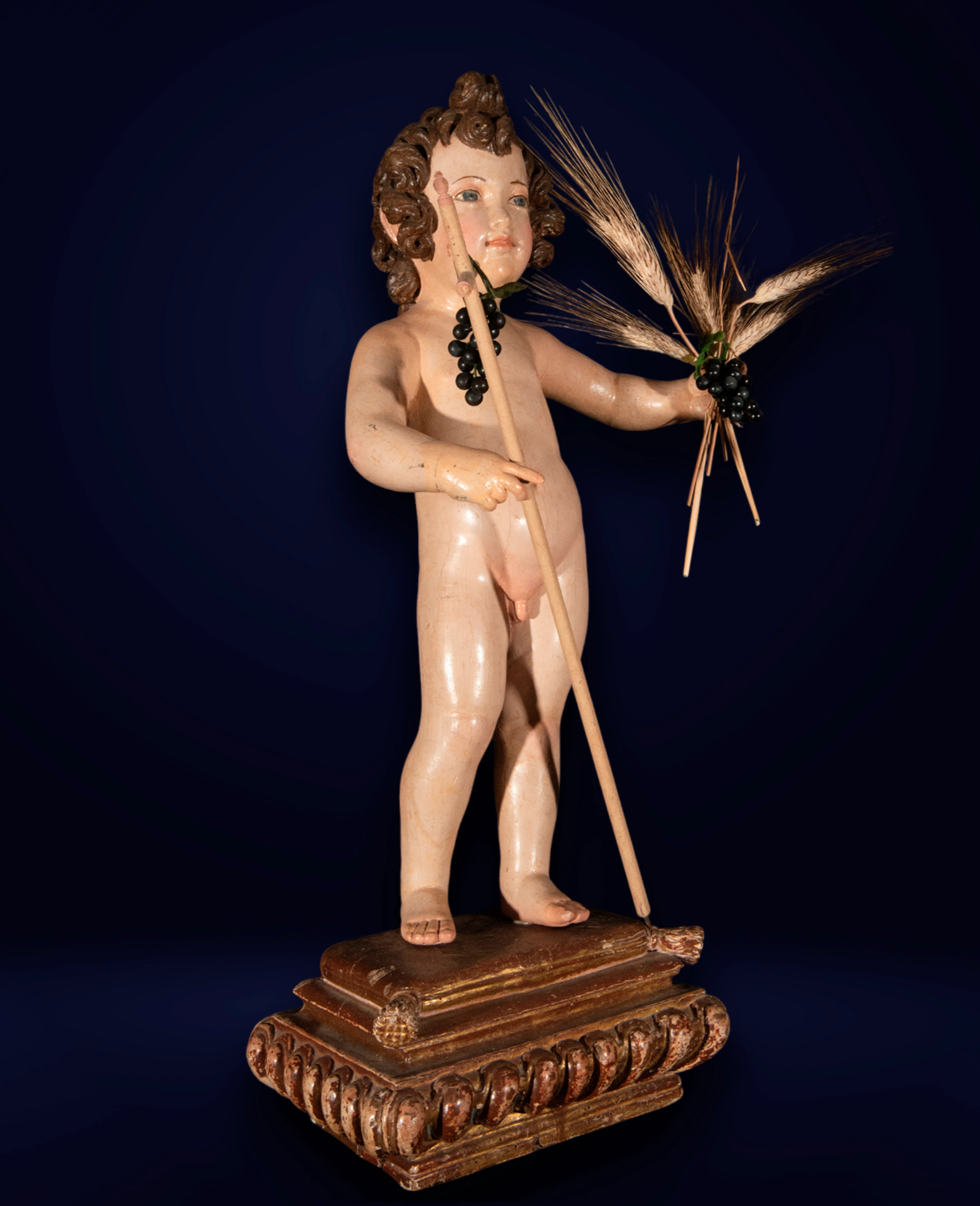 Important 17th century wooden mountain boy