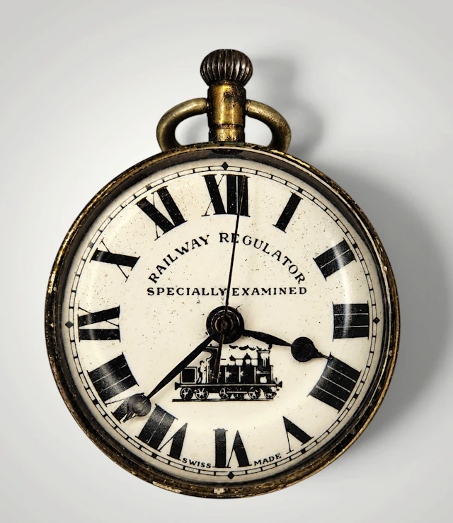 Reloj de Ferroviario del siglo XIX