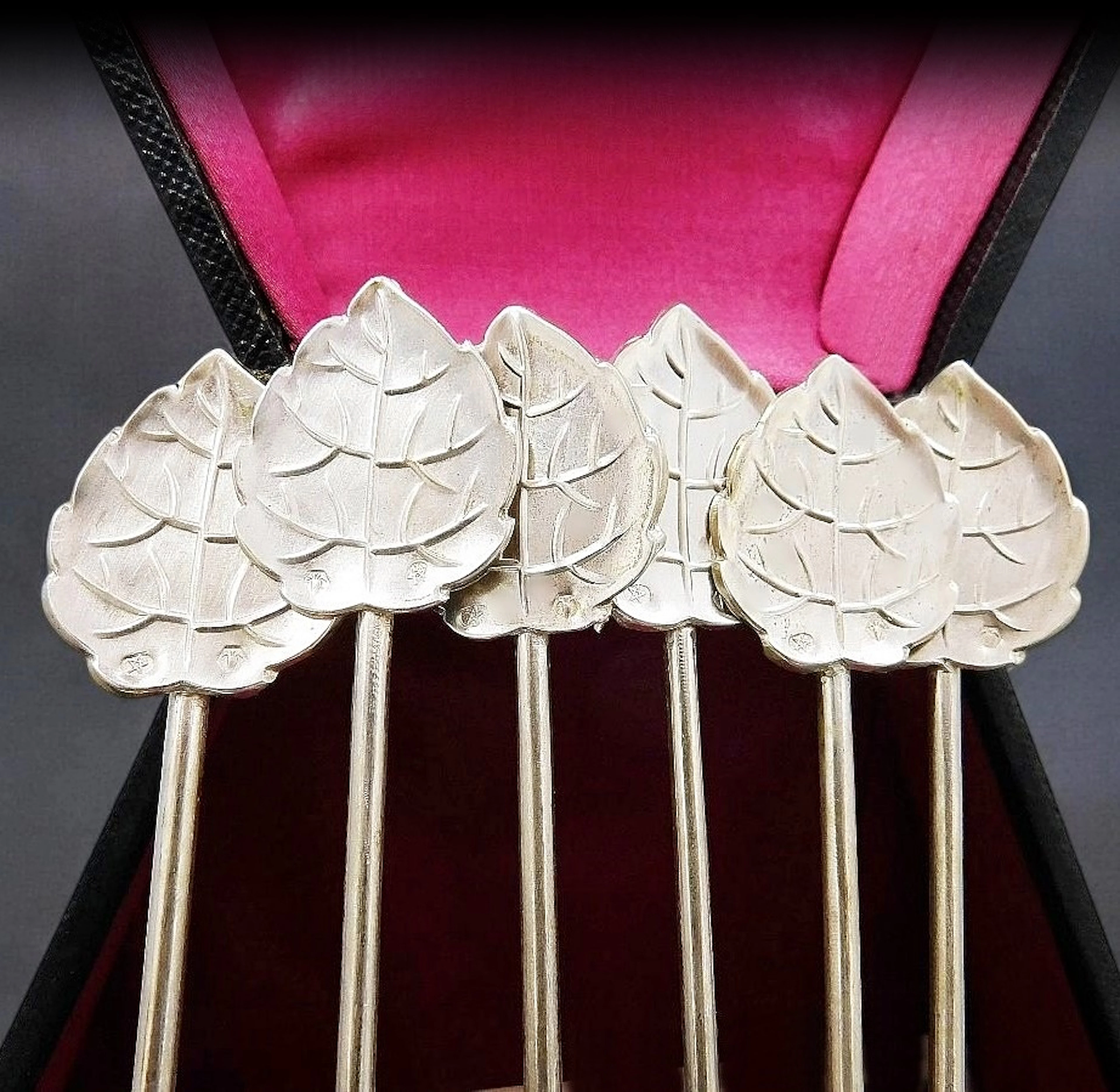 ART NOUVEAU COCKTAIL UTENSIL SET IN STERLING SILVER -