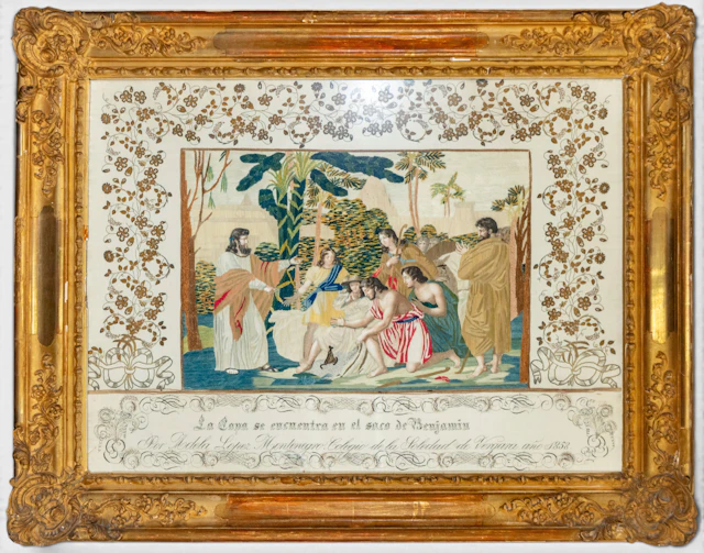 Embroidery dated 1858