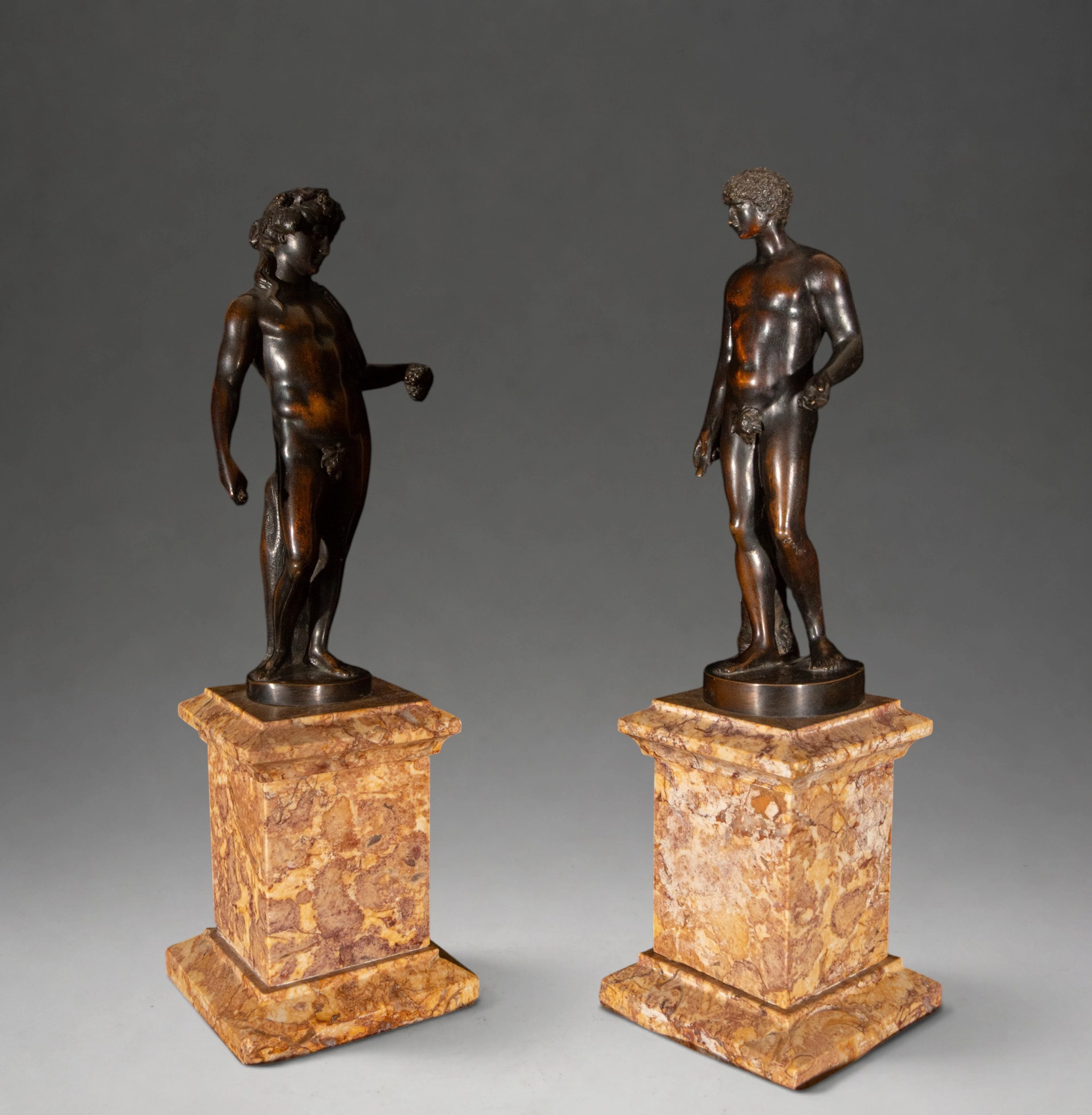 Bacchus and Antinous – Grand Tour Italian School – 18th century