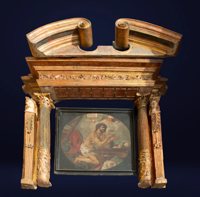 Monumental Plateresque Renaissance Altarpiece in Burgos with Christ