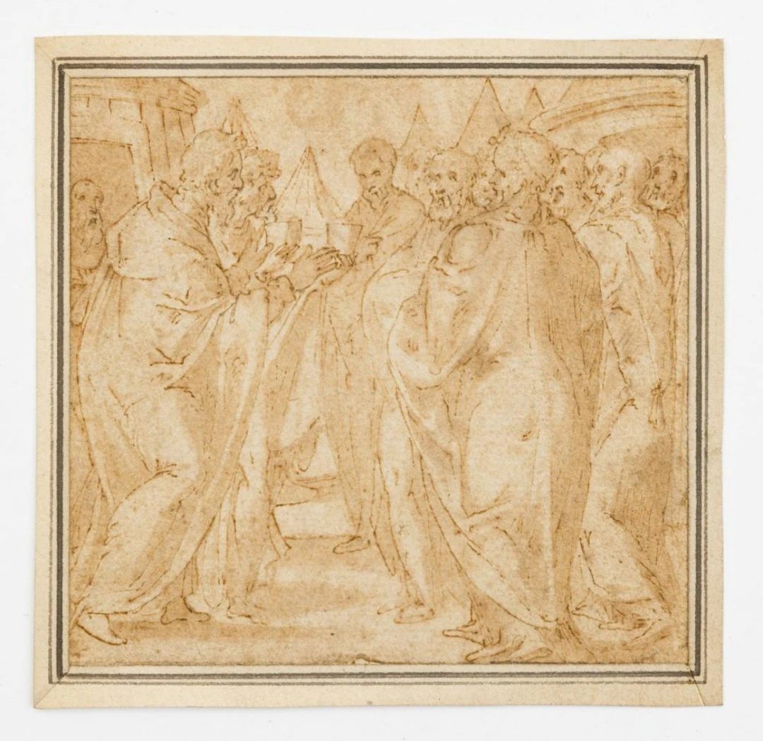 Tadeo Zuccaro (Urbino, 1529 -1566) Drawing on paper - Italian 16th