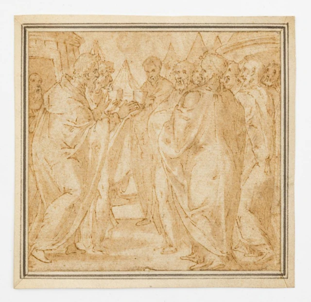 Tadeo Zuccaro (Urbino, 1529 -1566) Drawing on paper - Italian 16th