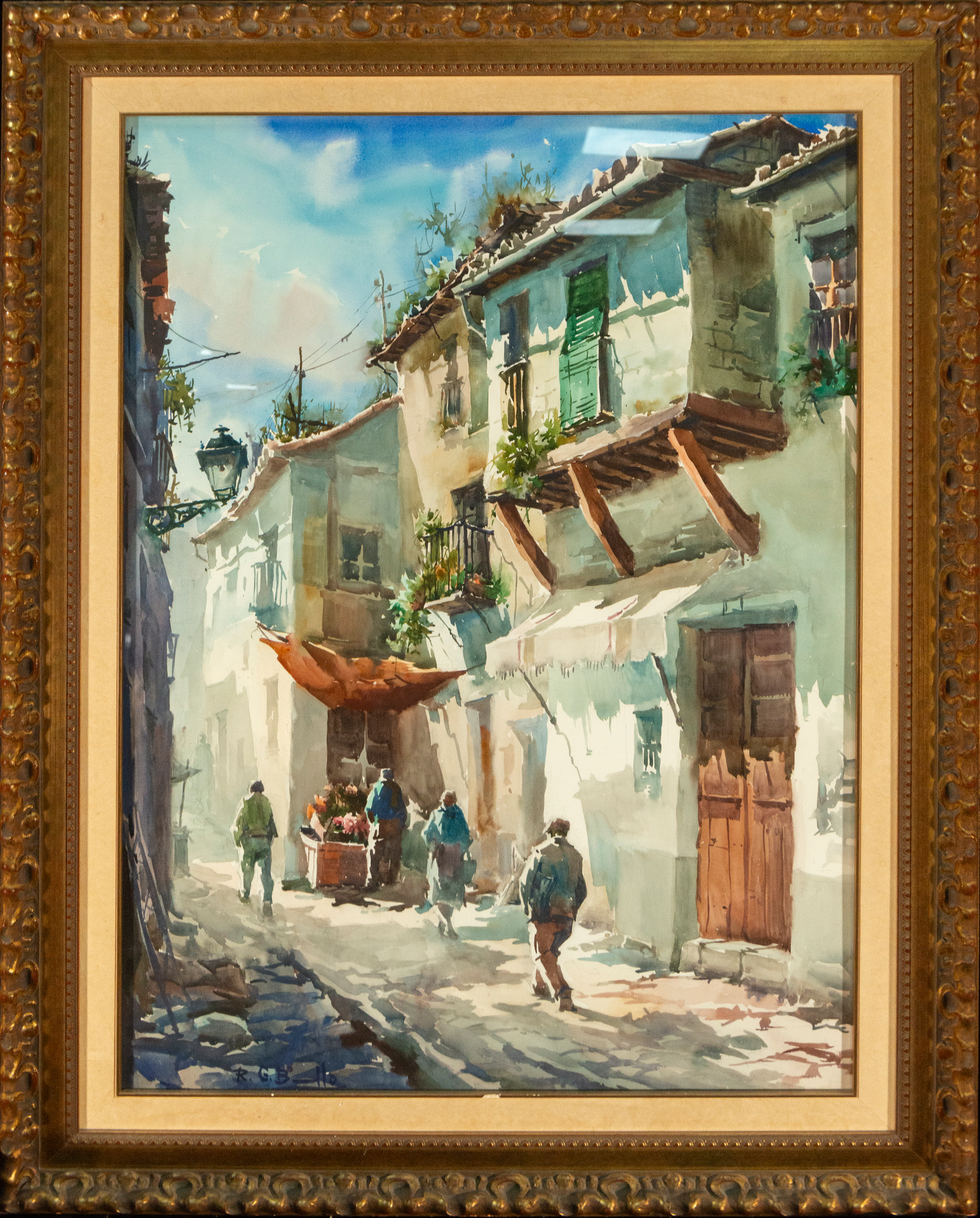 Granada Street – Rafael García Bonillo, Andalusian School – 20th Century