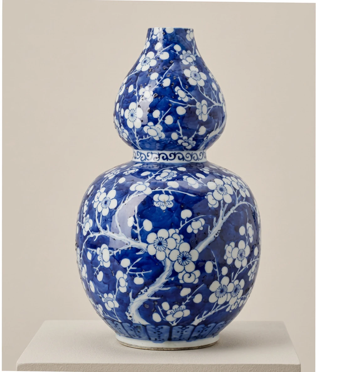 19th Century Chinese School - Kangxi Style Double Gourd Vase