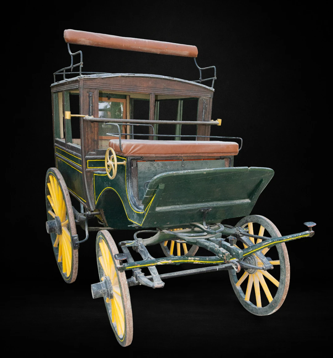Passenger coach for eleven people with coachman and assistant, 19th century