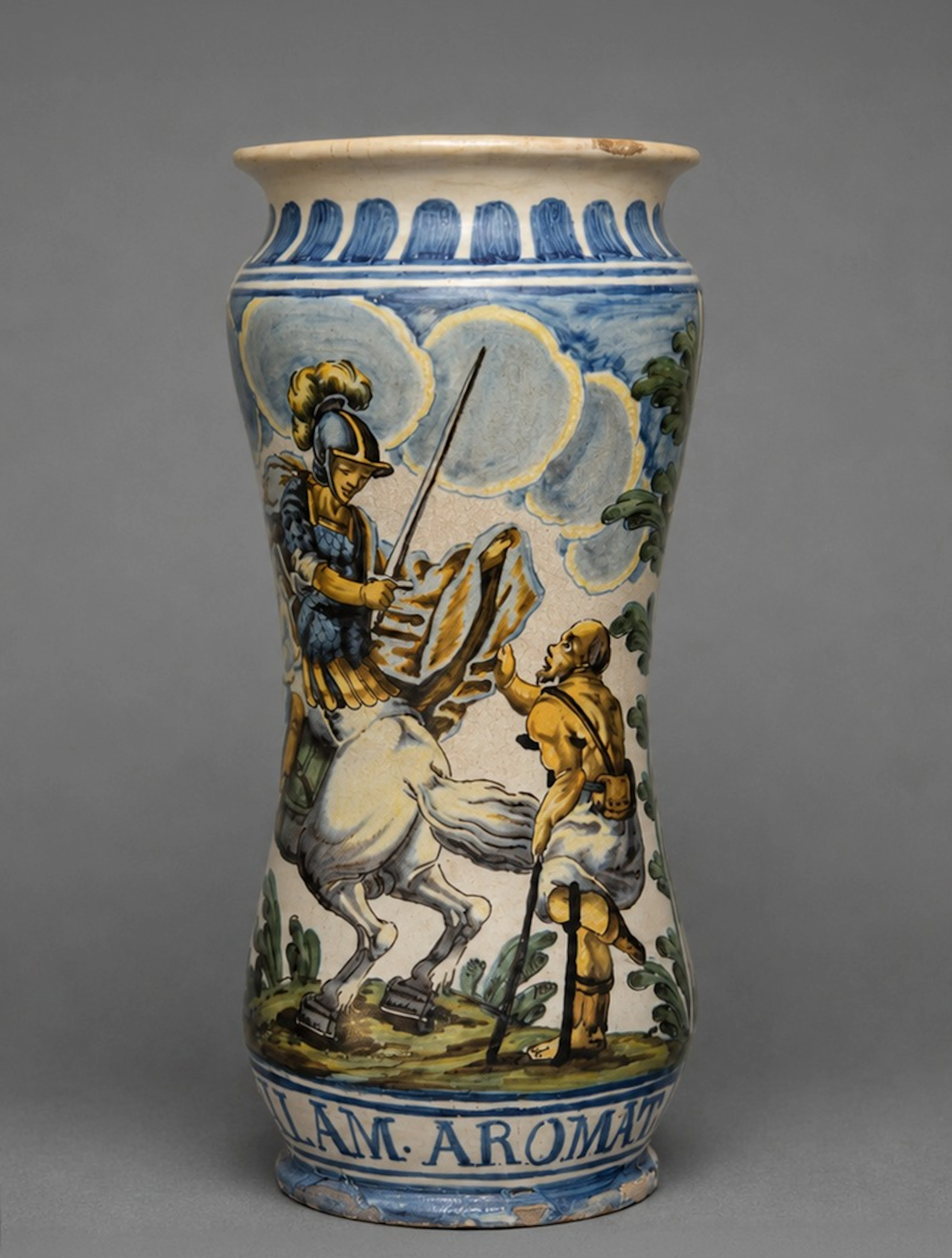 Albarello of Naples, Hospital of San Martino, dated 1698, Italy, 17th century