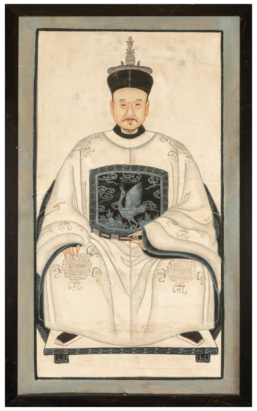 Large Portrait of a Chinese Official, Qing Dynasty, 19th Century