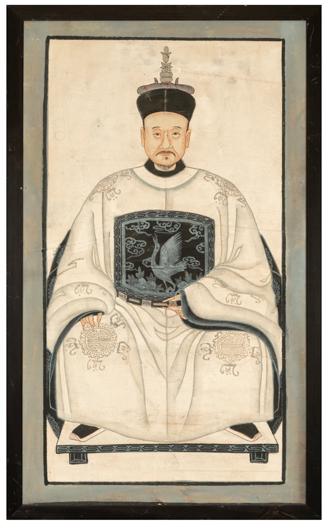 Large Portrait of a Chinese Official, Qing Dynasty, 19th Century