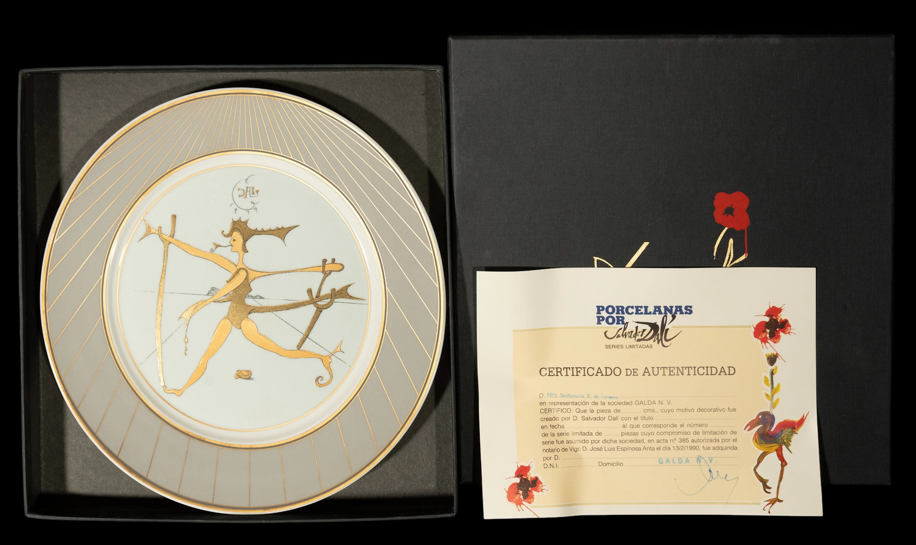 Salvador Dalí plate, 20th century - With box and certificate