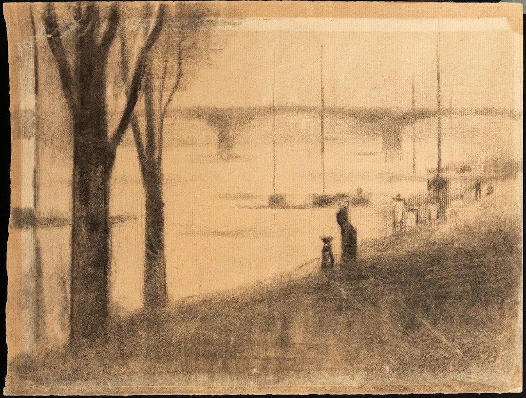 Georges Seurat (Paris, 1859 – Paris, 1891) Attributed - Courbevoie