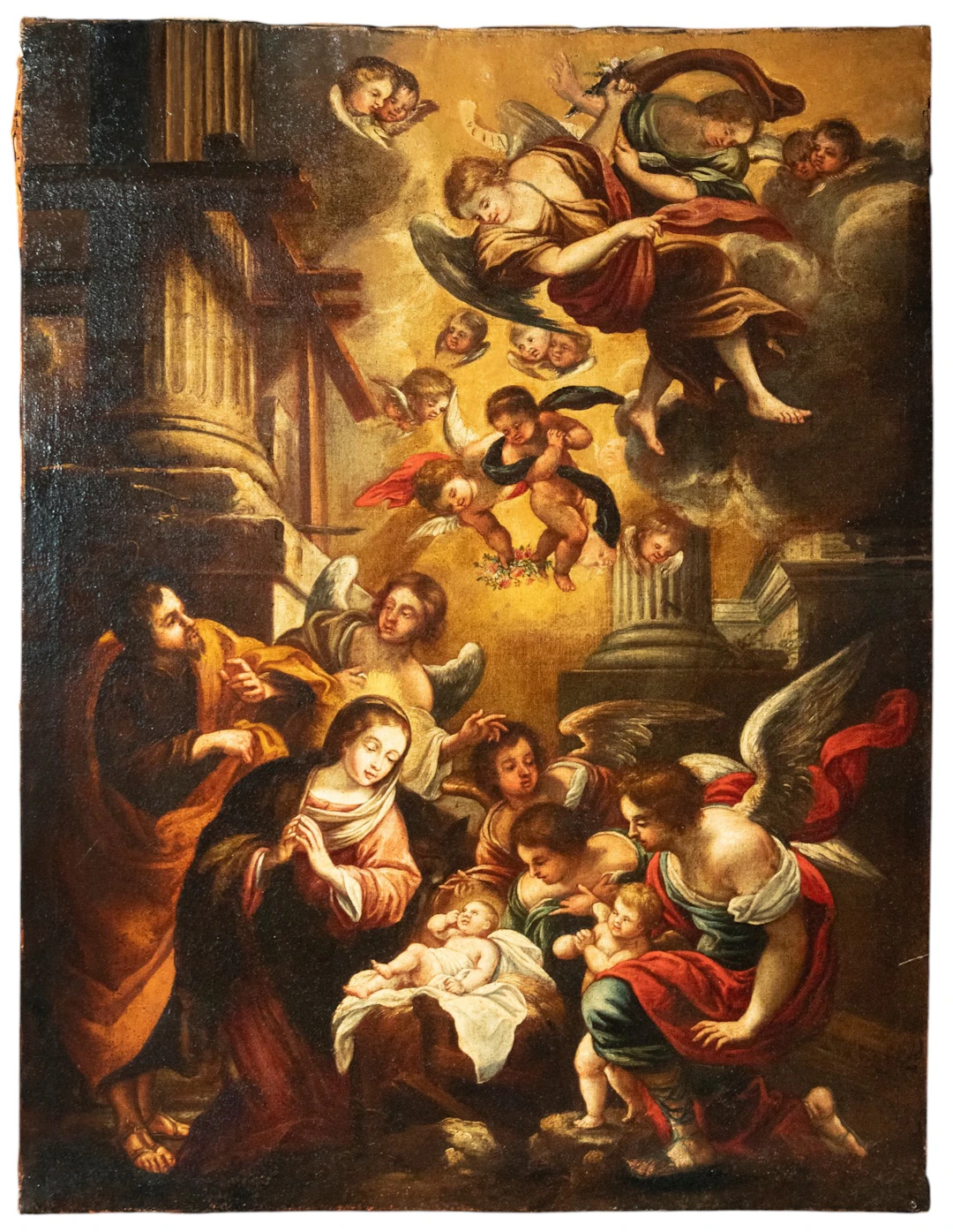 "ADORATION" Juan de Valdés Leal (Seville, 1622-1690) ATTR